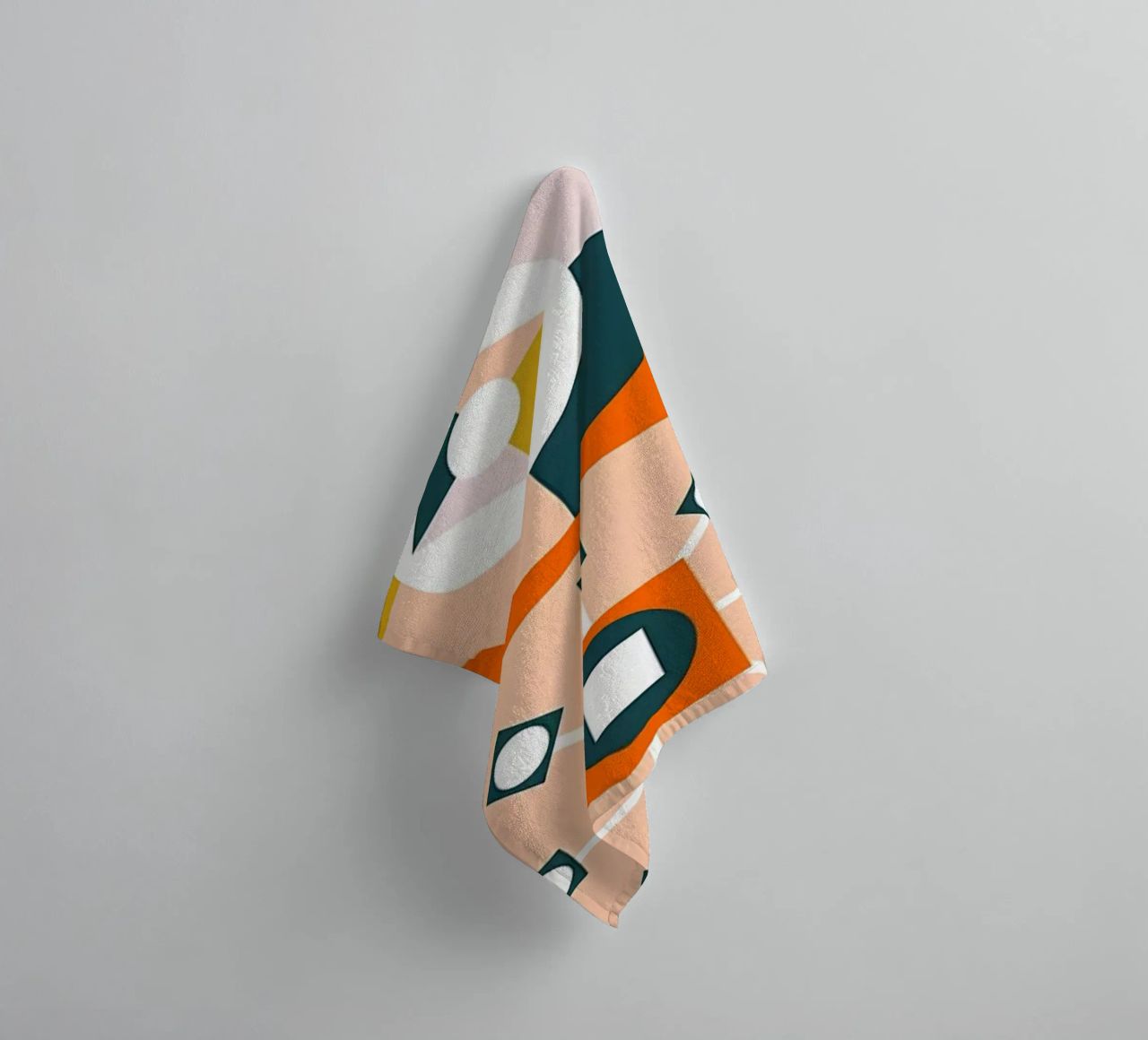 Retro Floral Geometric Pattern towel by diedrich