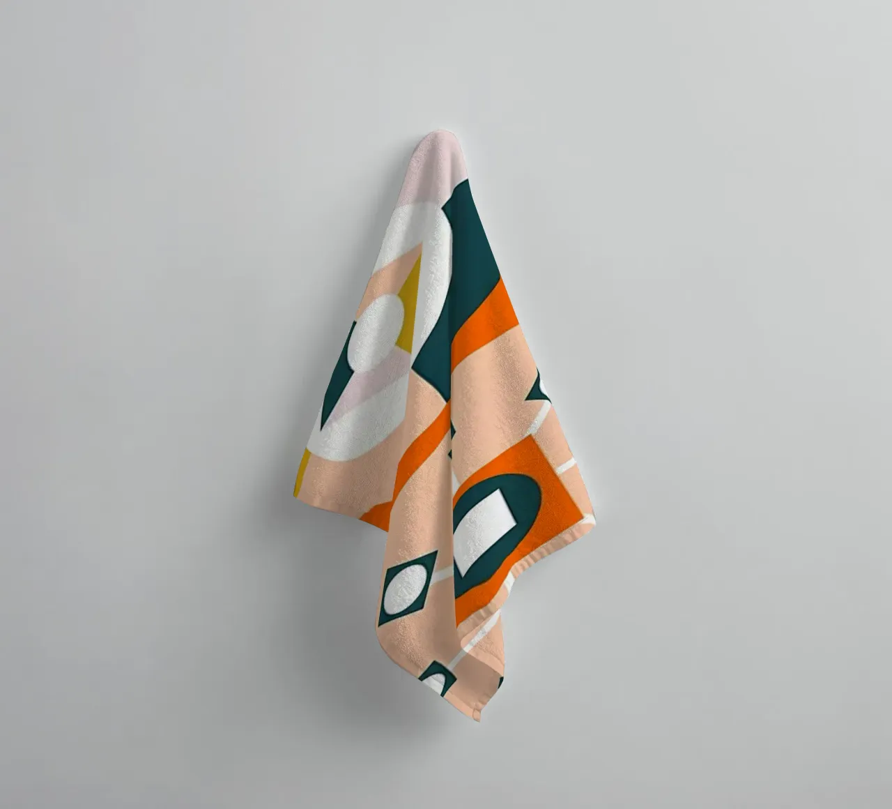 Motivo geométrico floral retro toalla de baño de diedrich