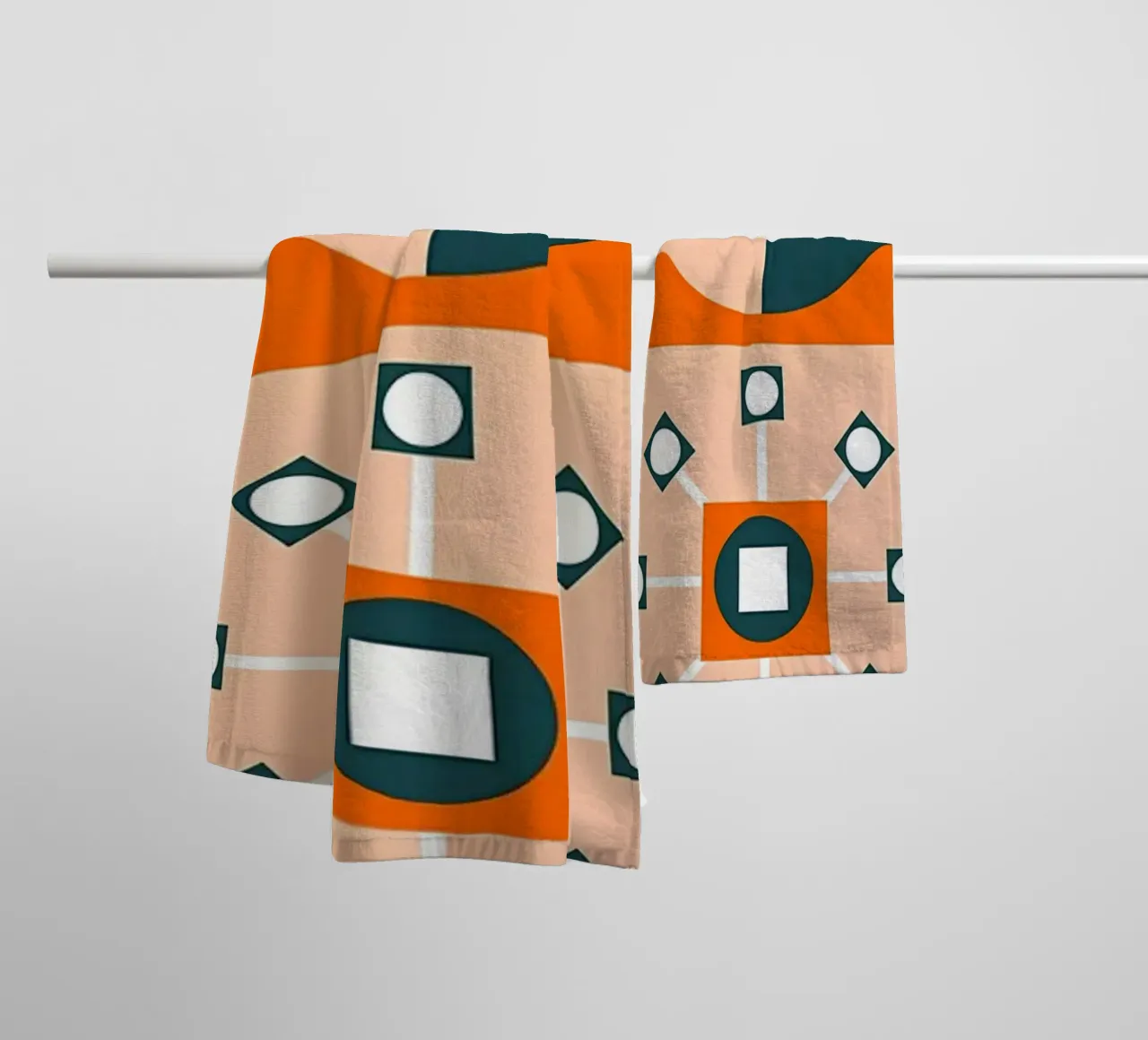 Retro Floral Geometrisches Muster Handtuch von diedrich