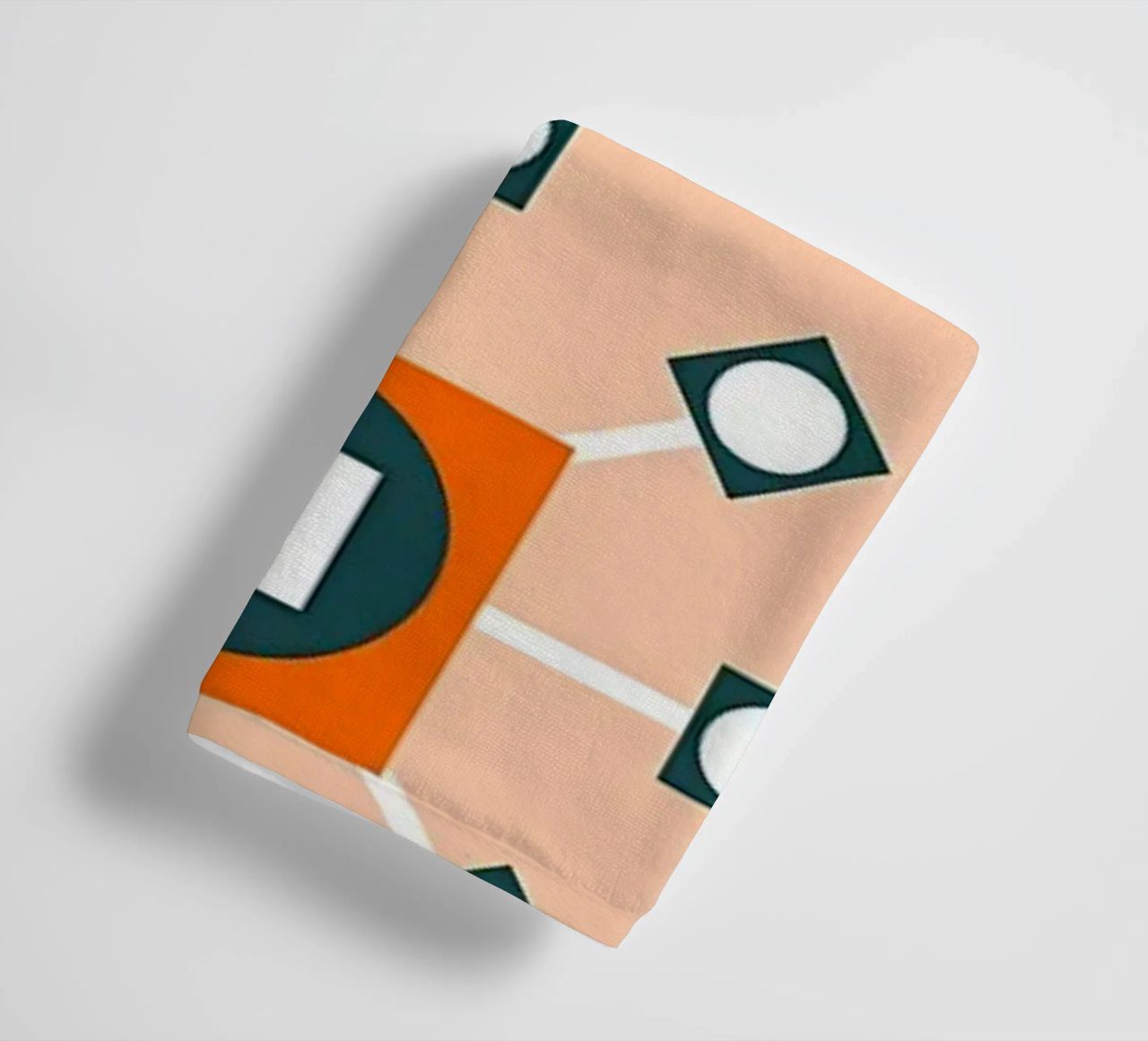 Retro Floral Geometric Pattern towel by diedrich
