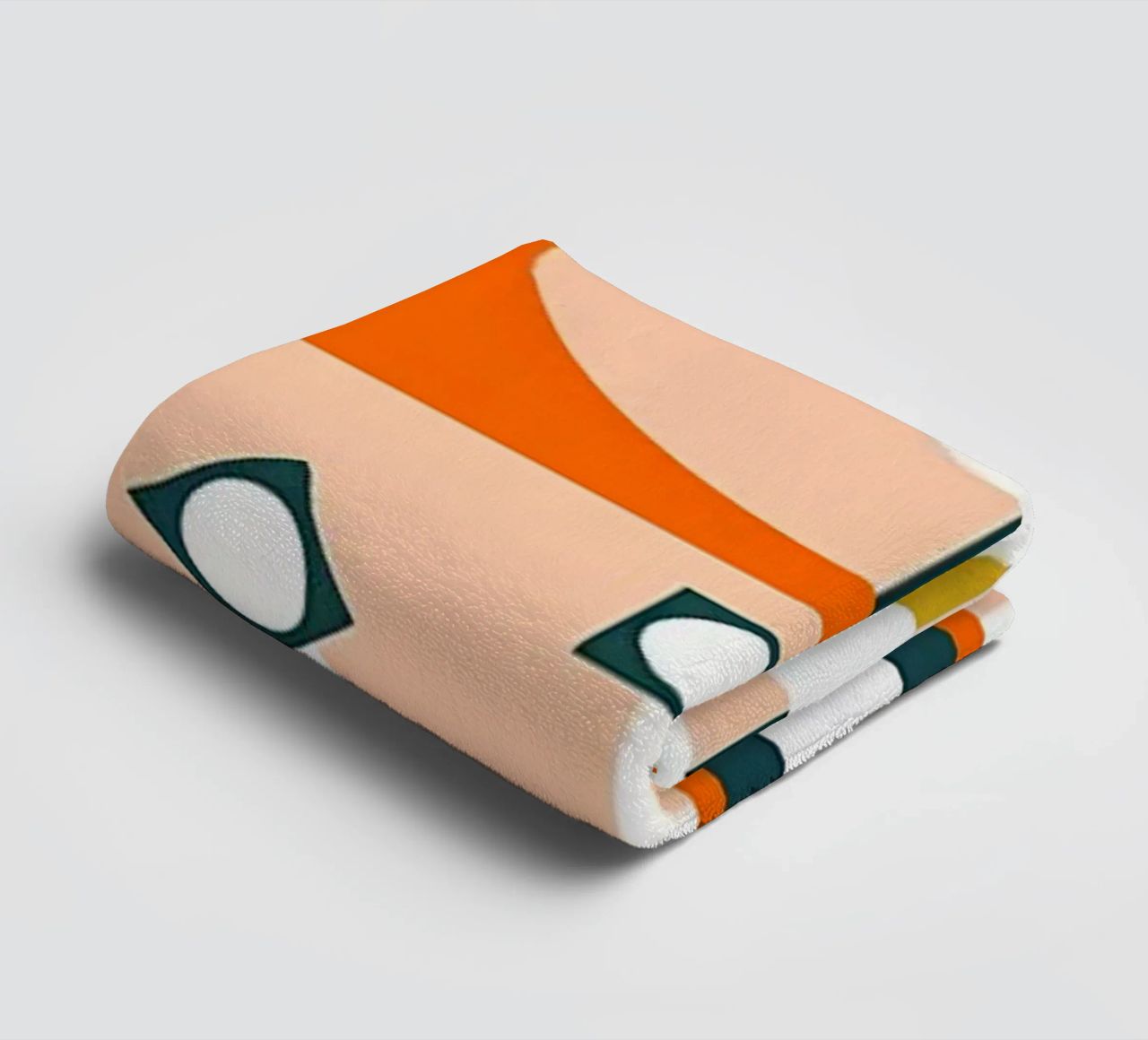 Retro Floral Geometric Pattern towel by diedrich