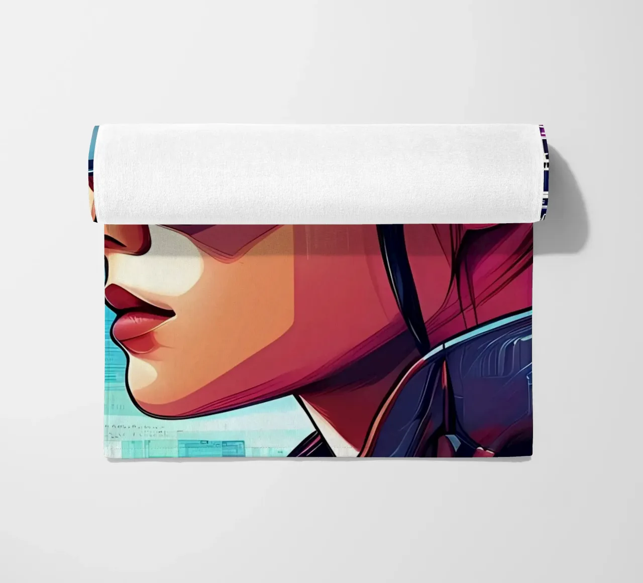 Neon Urban Citie beach towel by LM2KONE