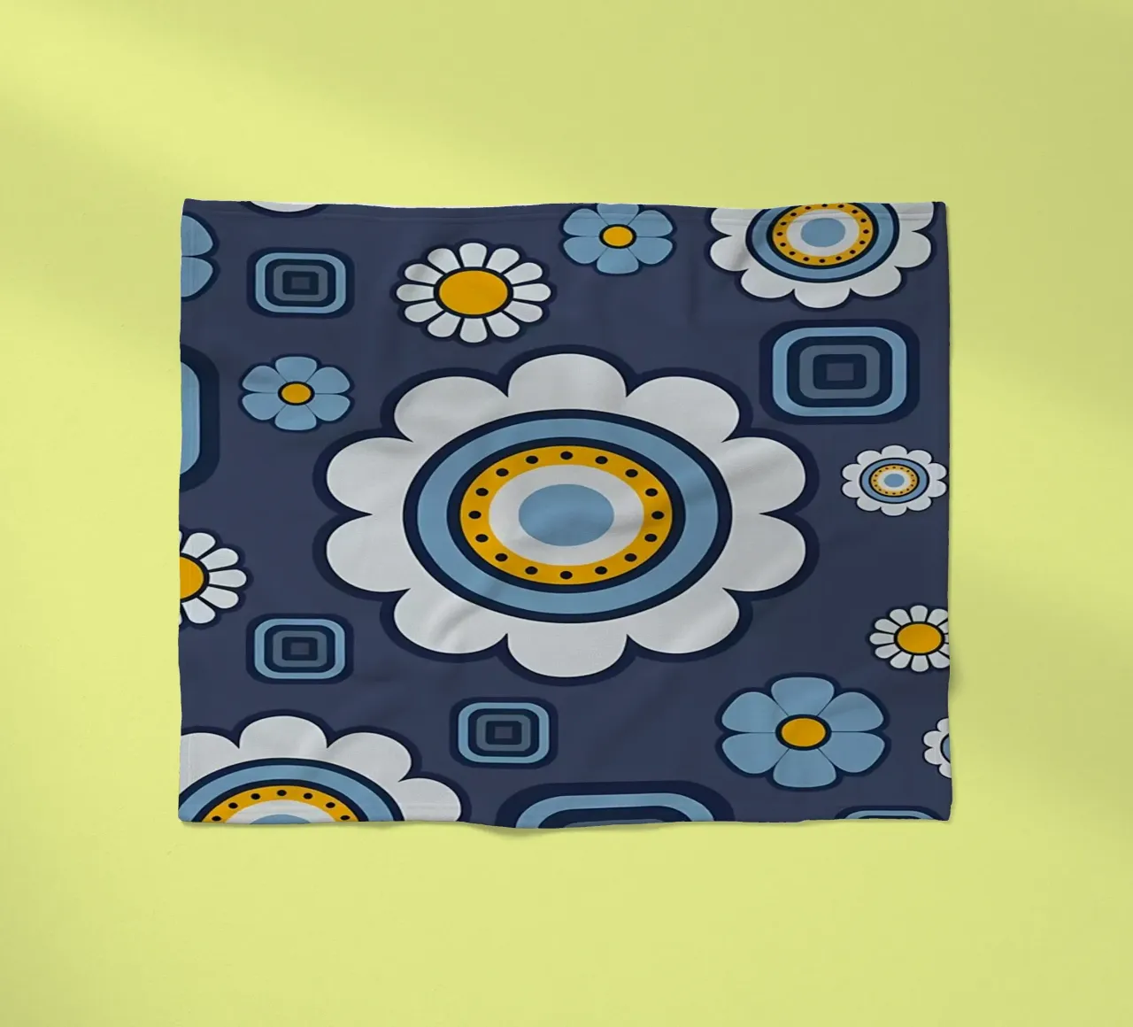 Motivo a quadri e fiori retrò coperta in pile da diedrich