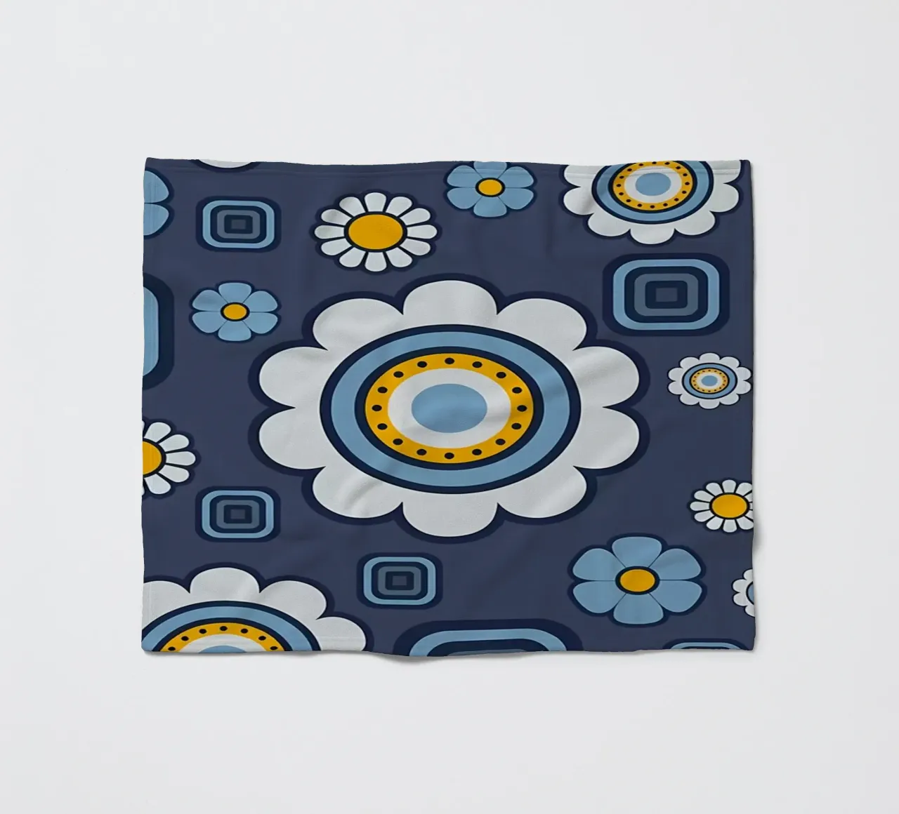 Motivo a quadri e fiori retrò coperta in pile da diedrich