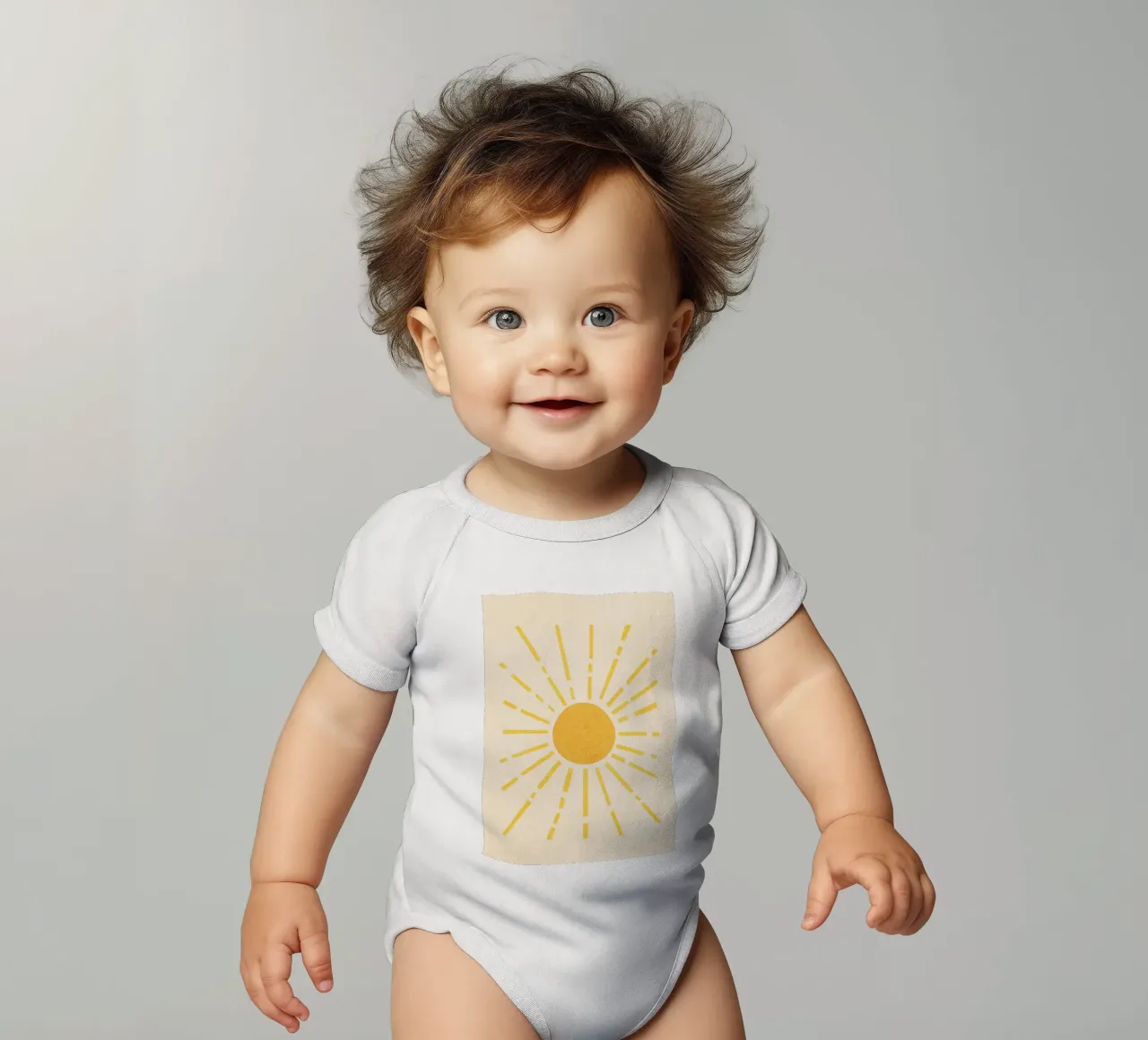 Sun Kurzarm Babybody von Flow Line