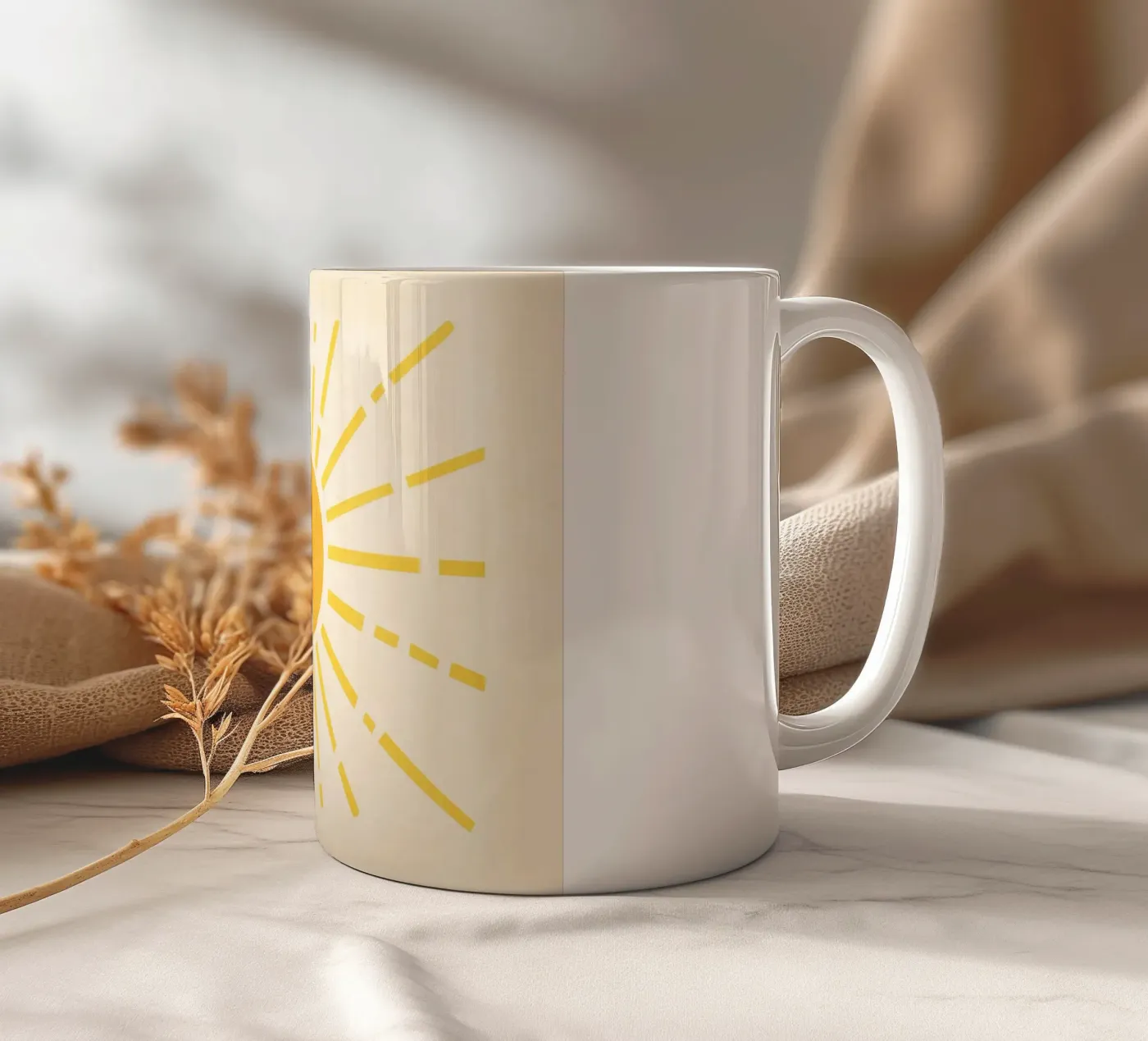 Sun ceramic mug by Flow Line