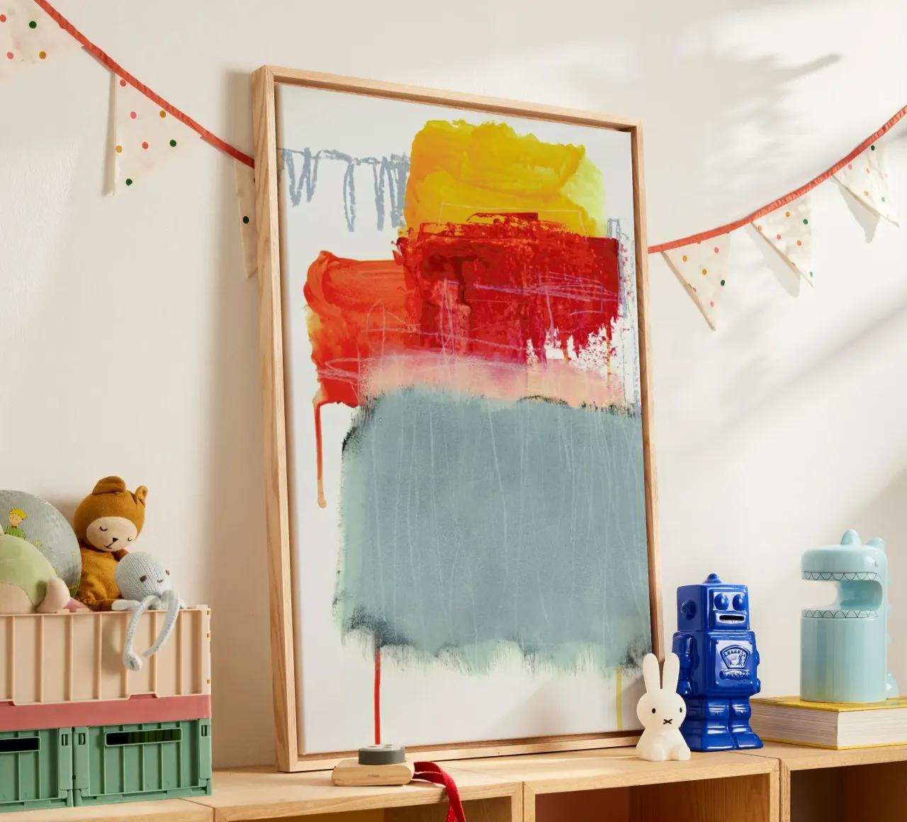 Layered Color 2 canvas met Baklijst van IRIS LEHNHARDT FINE ART