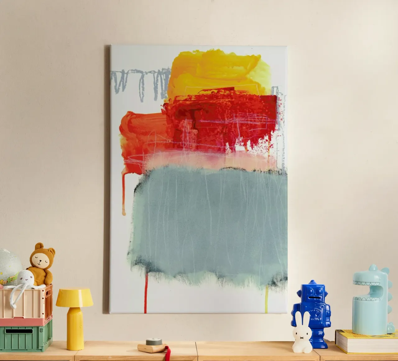 Layered Color 2 canvas met Baklijst van IRIS LEHNHARDT FINE ART