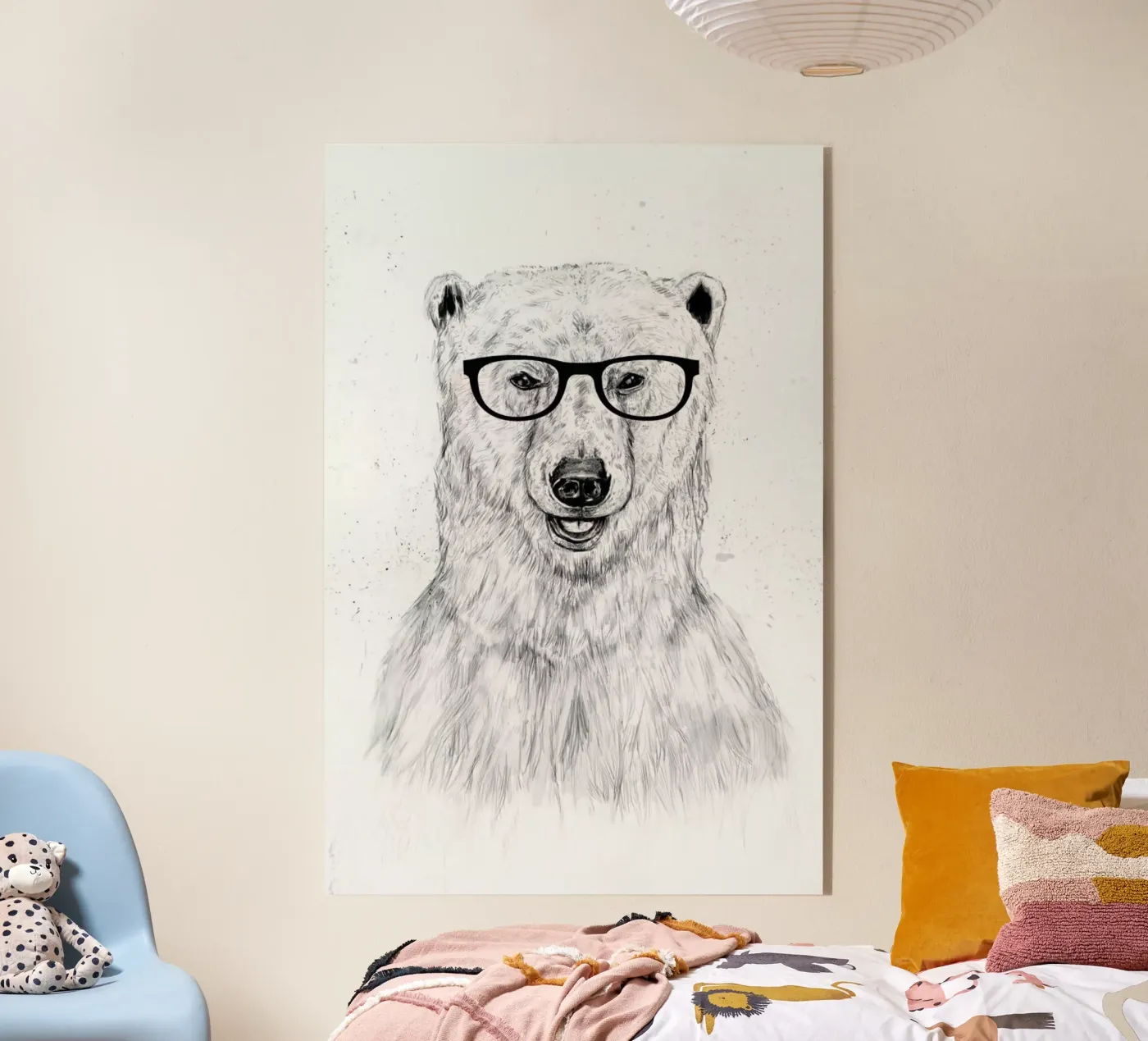 Geek Bear acryl van Balazs Solti