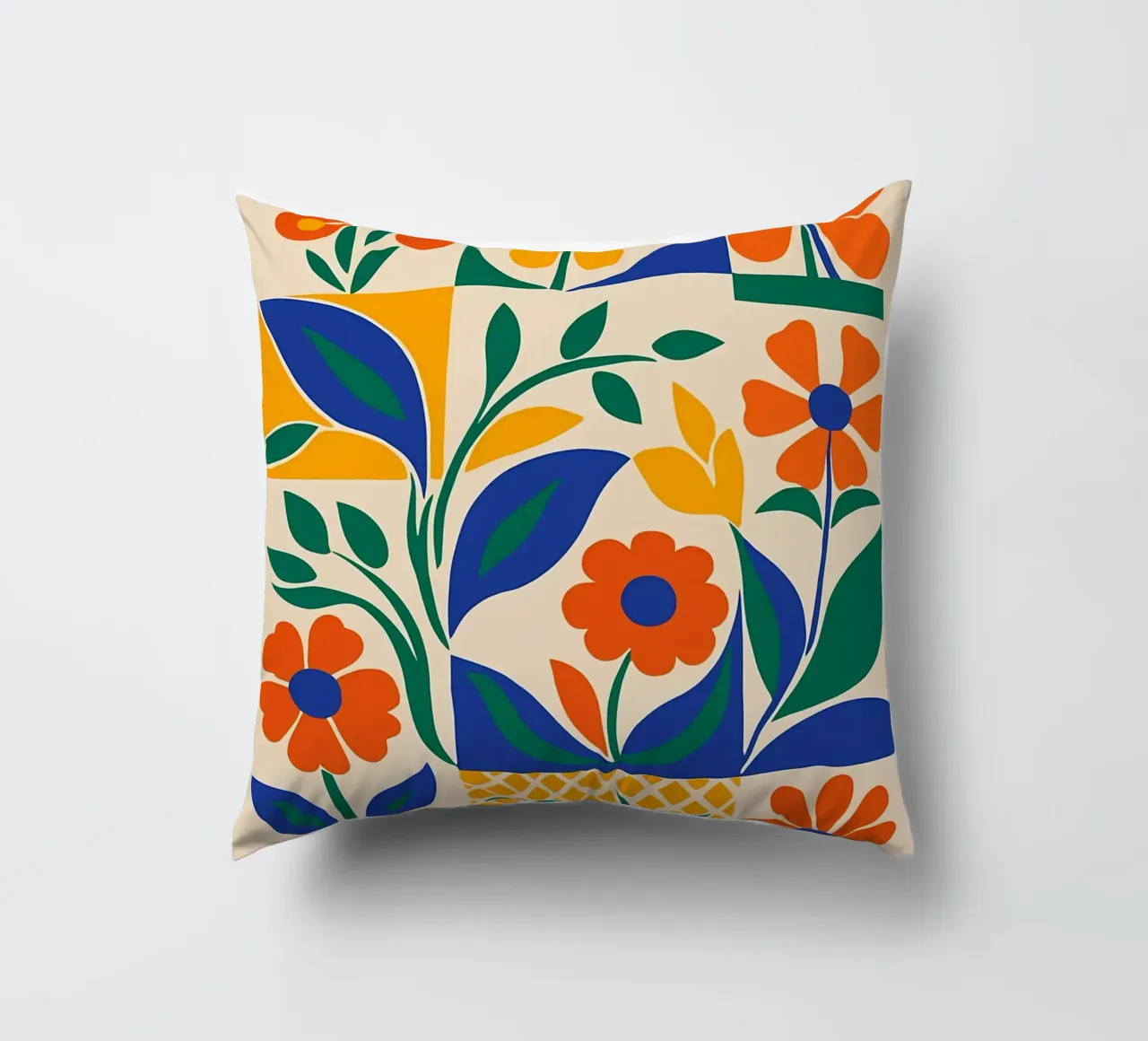 Retro Flowers 60s decorative cushion by diedrich