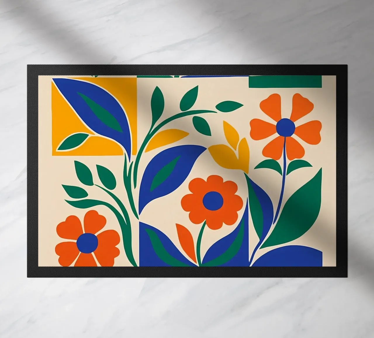 Fiori retrò anni '60 zerbino da diedrich