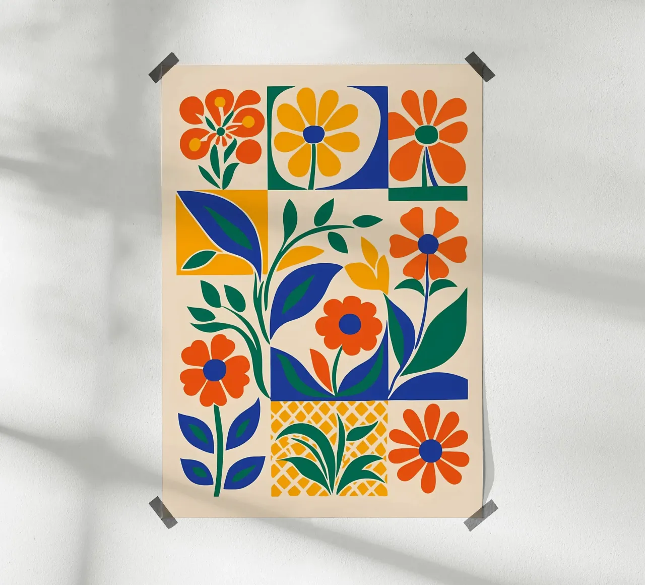 Flores retro años 60 poster de diedrich