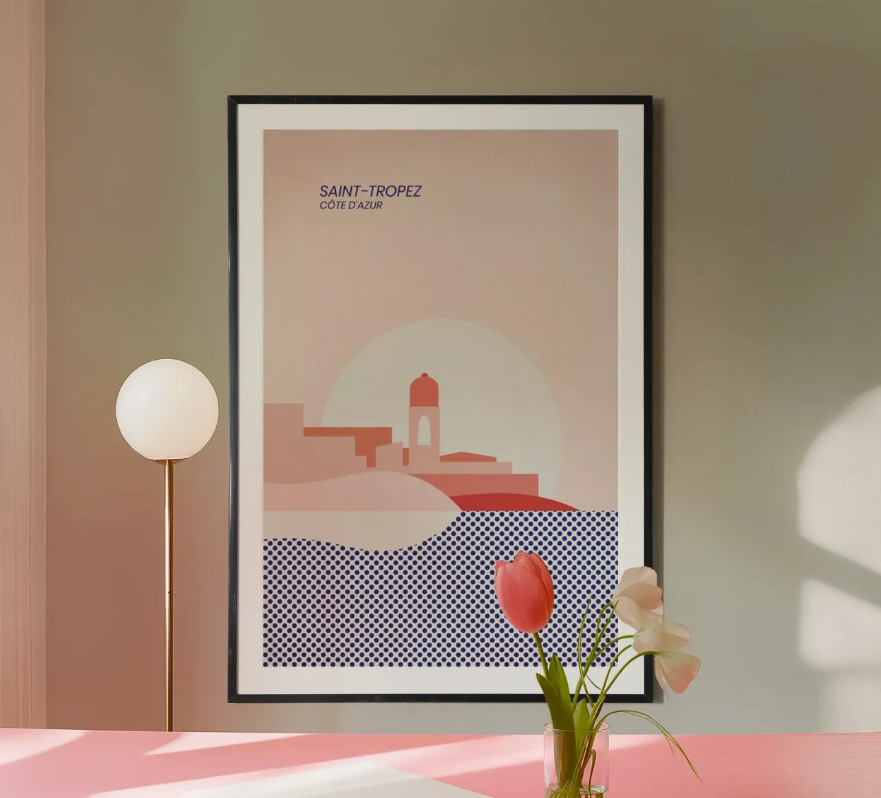 Saint-Tropez poster da The Cartography Collection