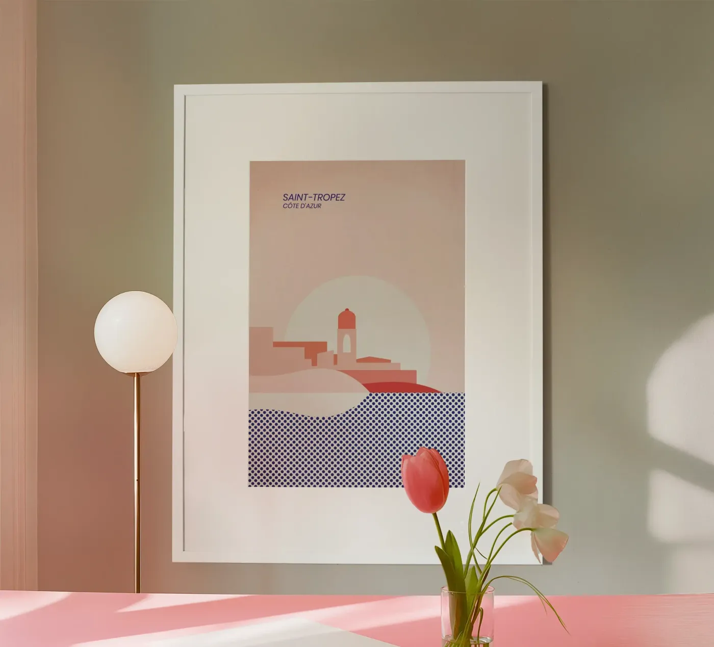 Saint-Tropez poster da The Cartography Collection