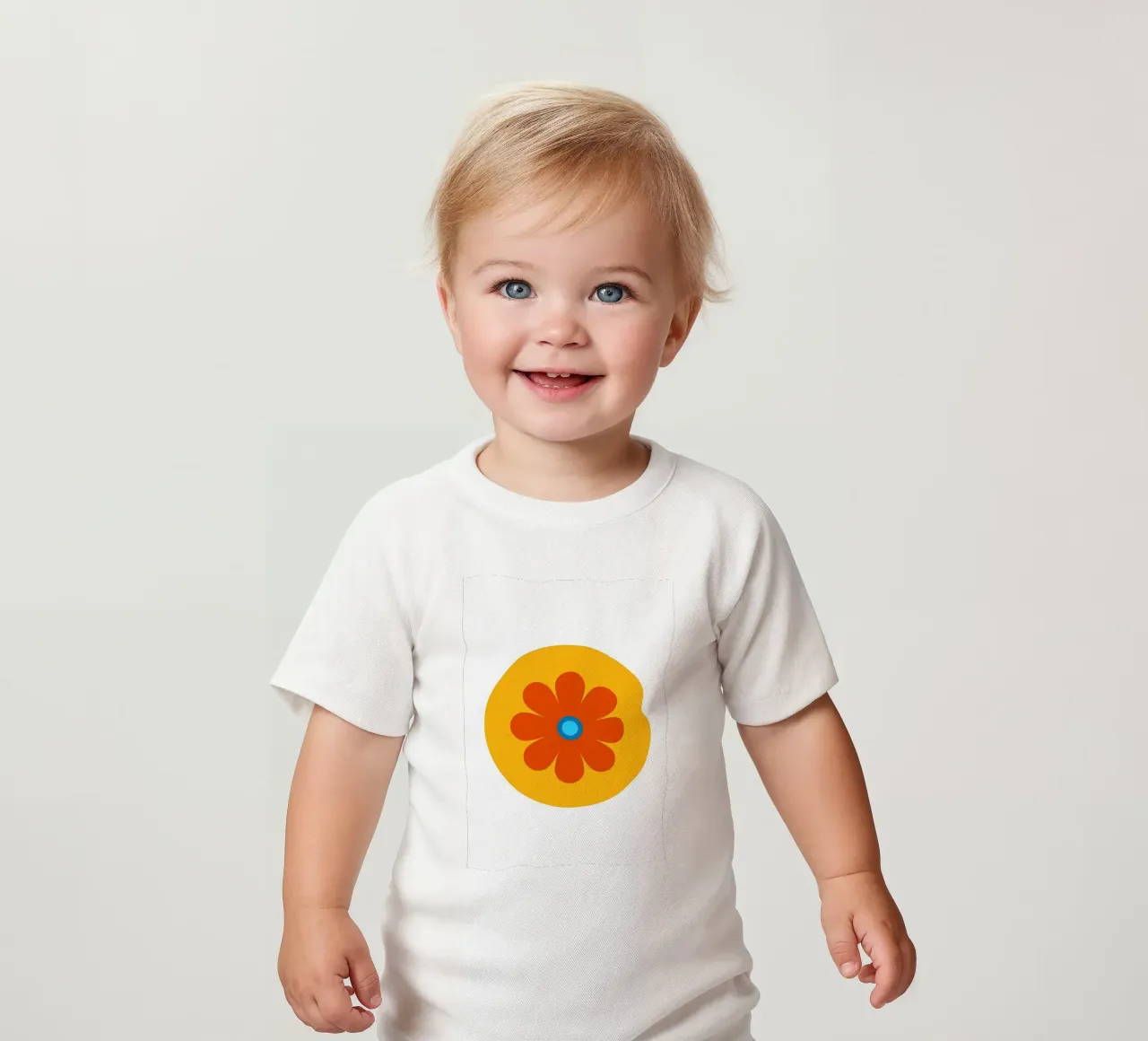 Fleur rétro t-shirt pour bébé de diedrich
