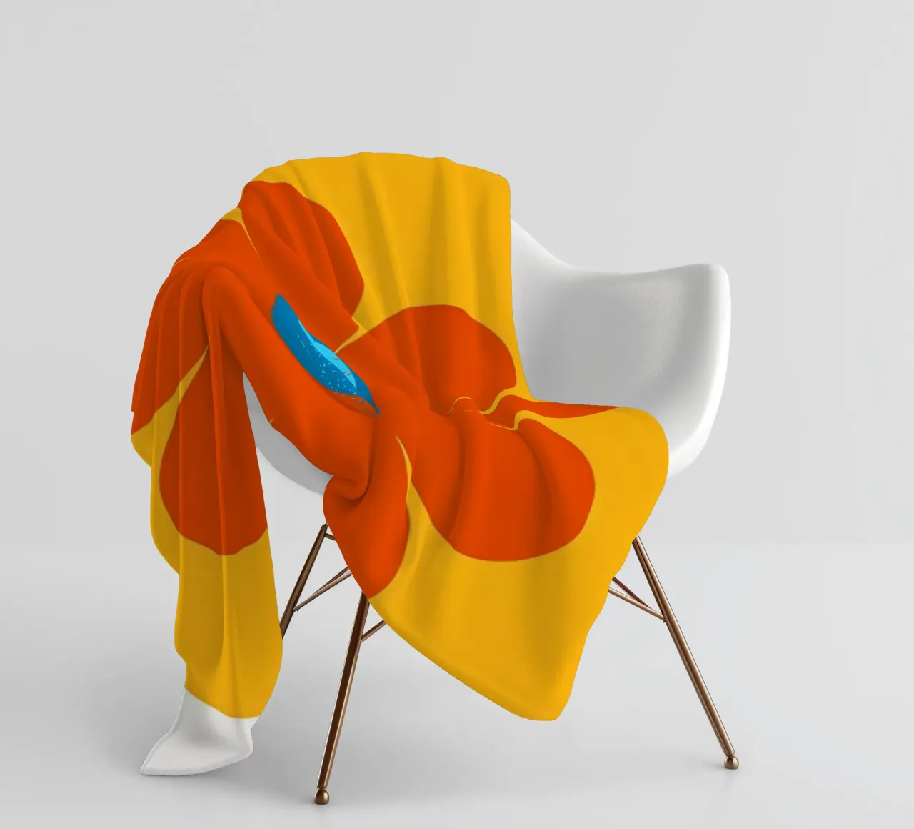 Fiore retrò coperta in pile da diedrich