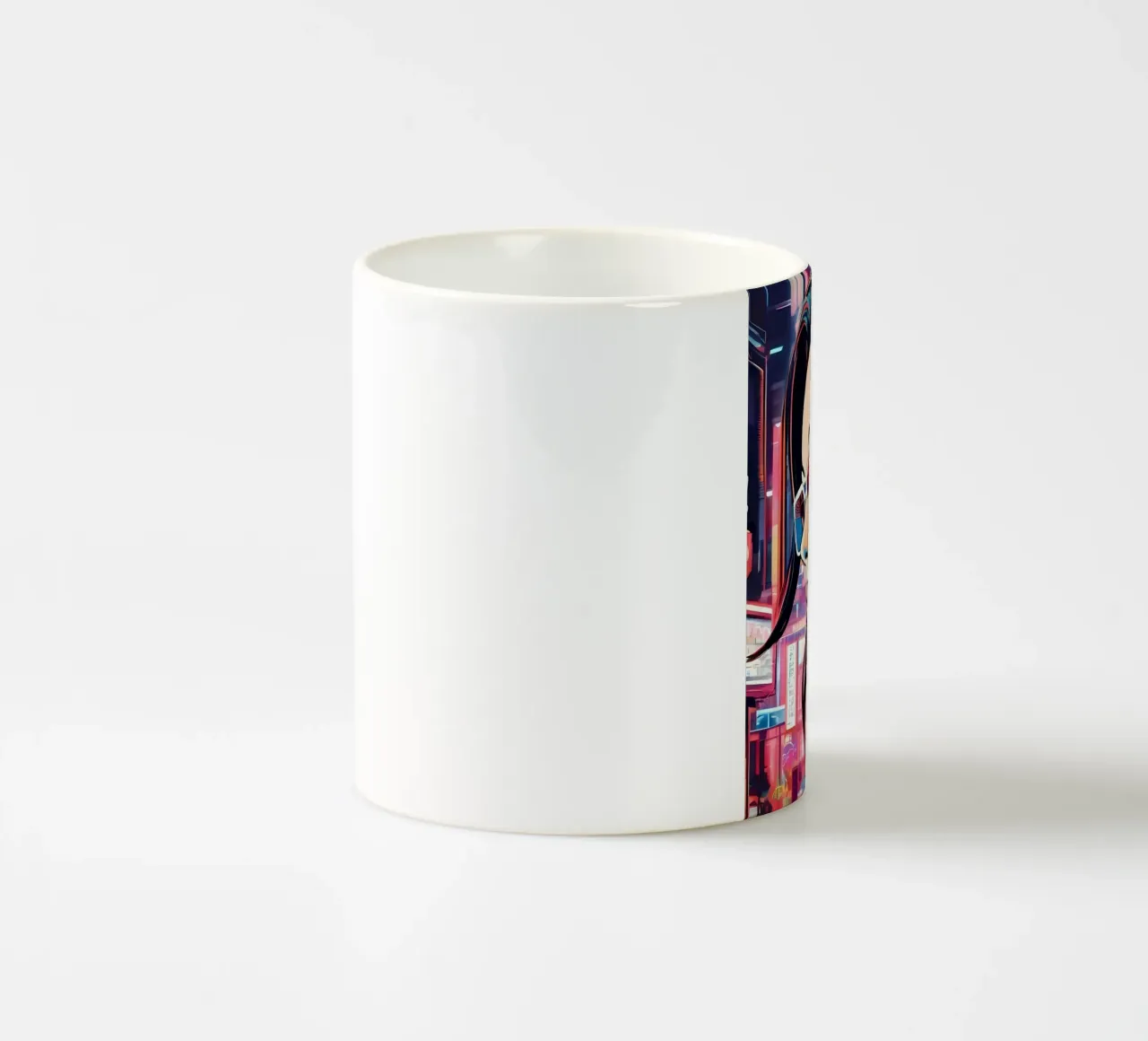 Donna futuristica Neon tazza in ceramica da LM2KONE