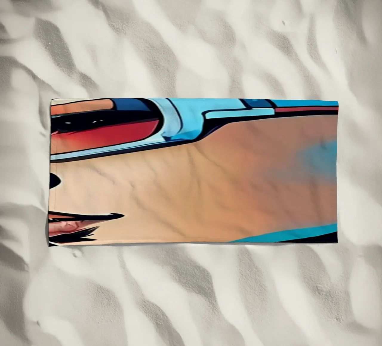 Woman futuristic Neon beach towel by LM2KONE