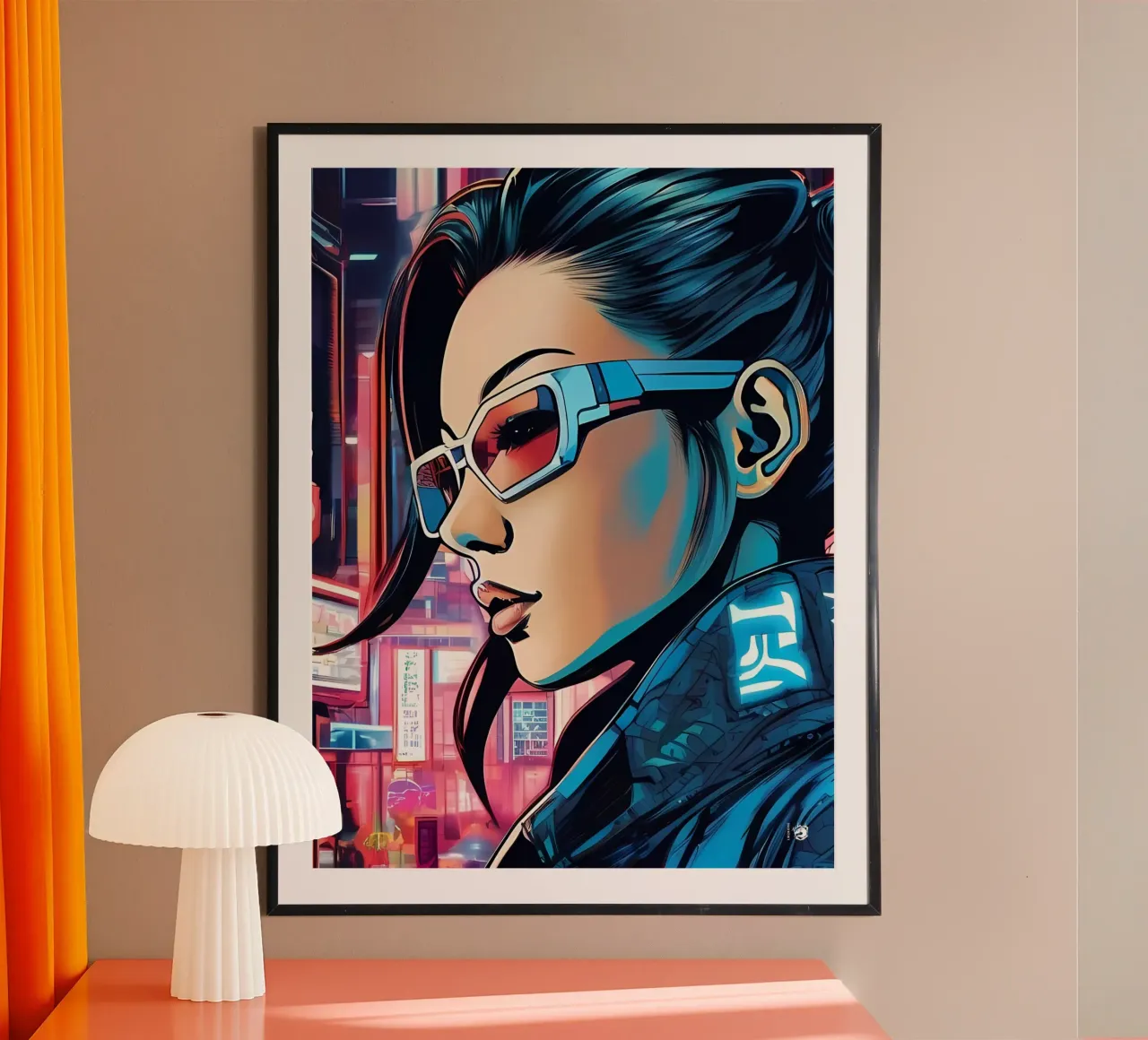 Woman futuristic Neon hahnemühle by LM2KONE