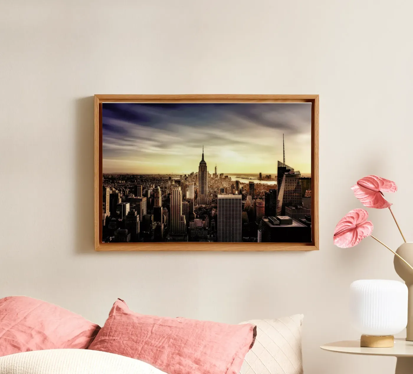 Long Sunset canvas van Pictufy