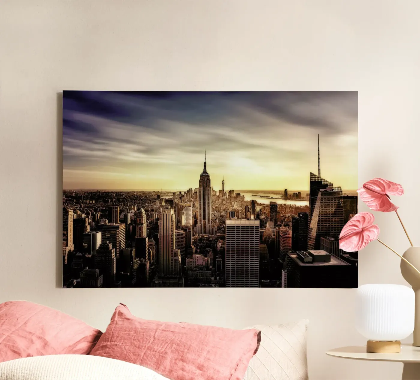 Long Sunset canvas van Pictufy