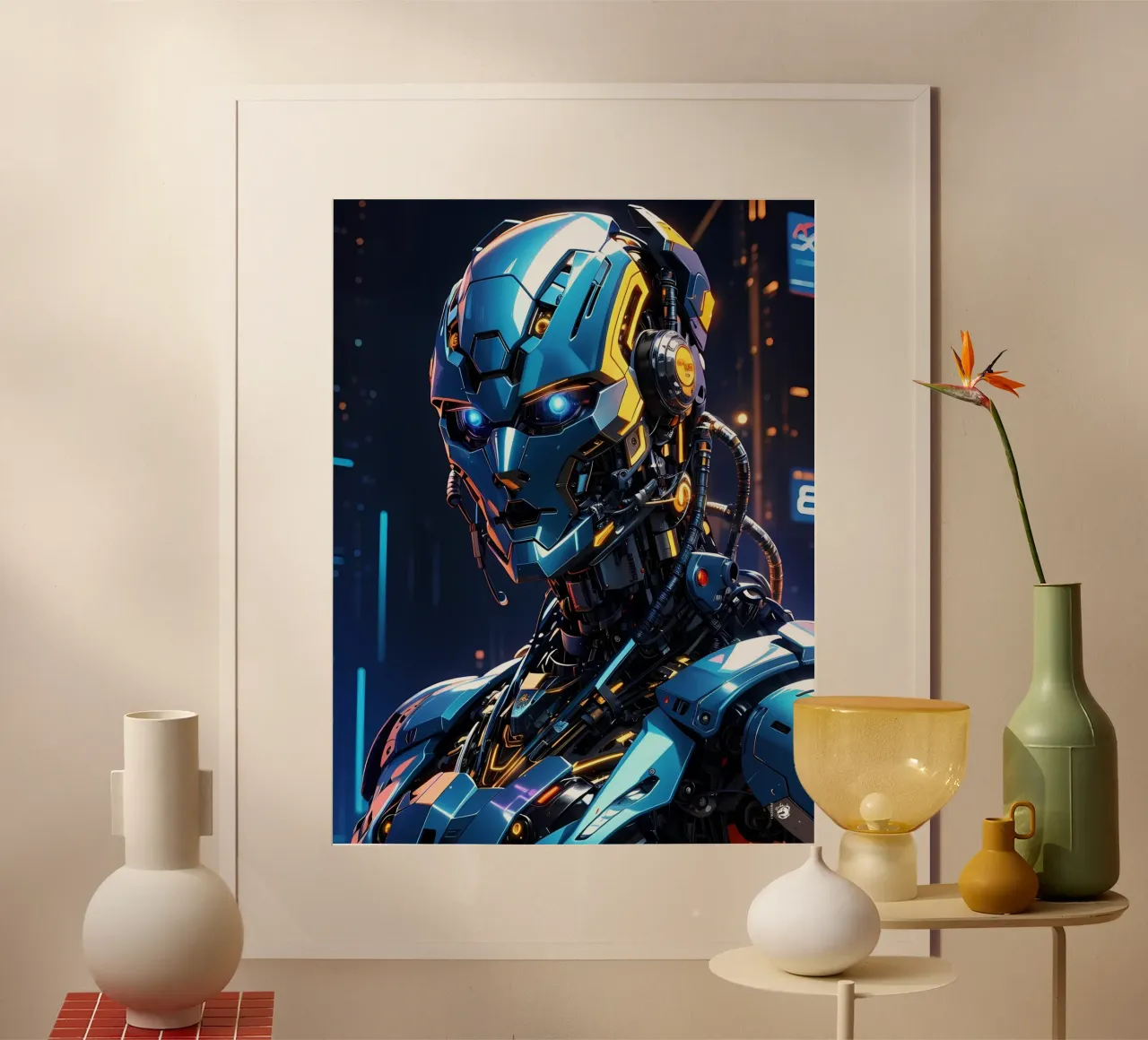 Cyborg futuristico carta hahnemühle da LM2KONE
