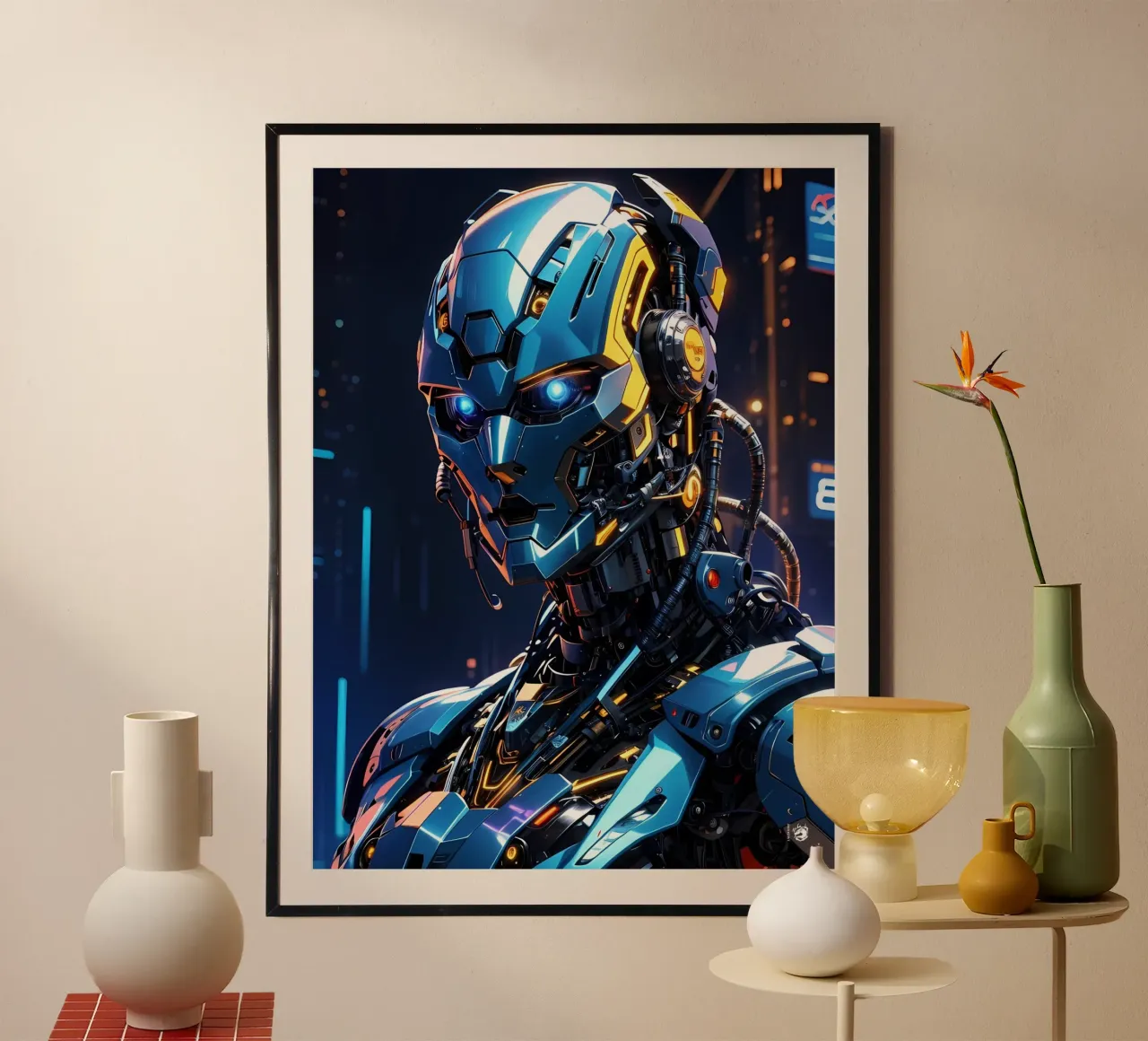 Cyborg futuristico carta hahnemühle da LM2KONE