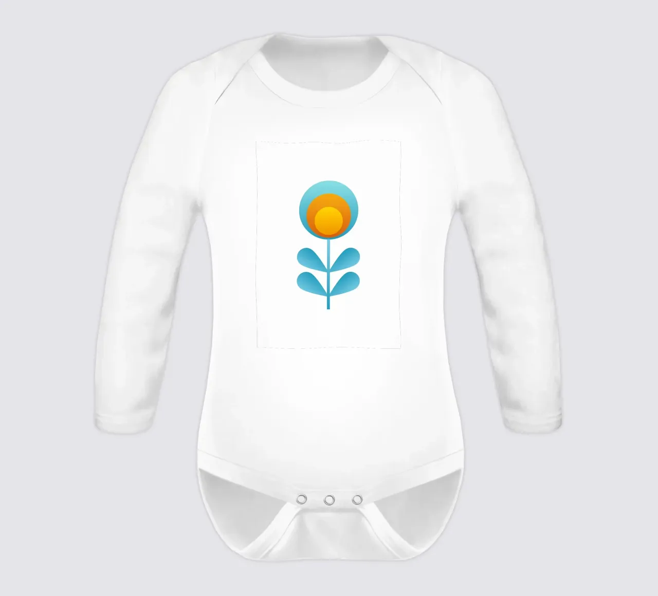 Retro flower long-sleeve baby romper by diedrich
