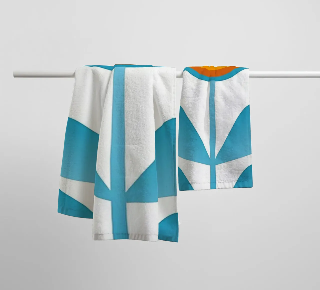 Retro bloem badhanddoek van diedrich