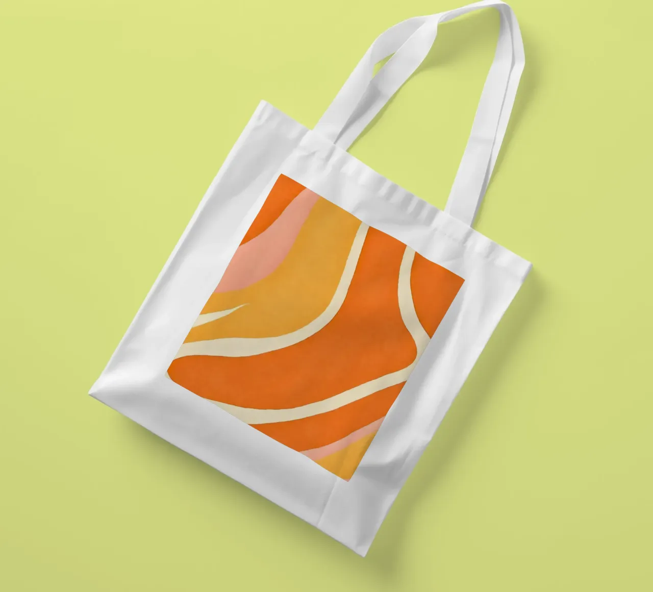 Retro Boho Color Block Shapes And Forms Orange Tangerine tote bag de Andrea Haase Modern Home