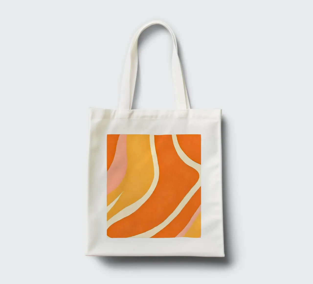 Retro Boho Color Block Shapes And Forms Orange Tangerine tote bag by Andrea Haase Modern Home