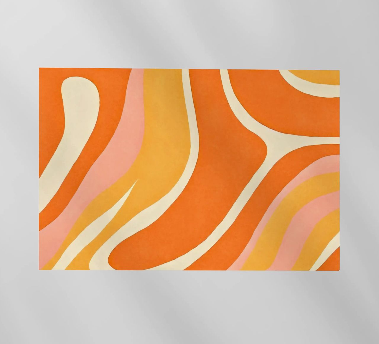 Retro Boho Color Block Shapes And Forms Orange Tangerine backlit film by Andrea Haase Modern Home