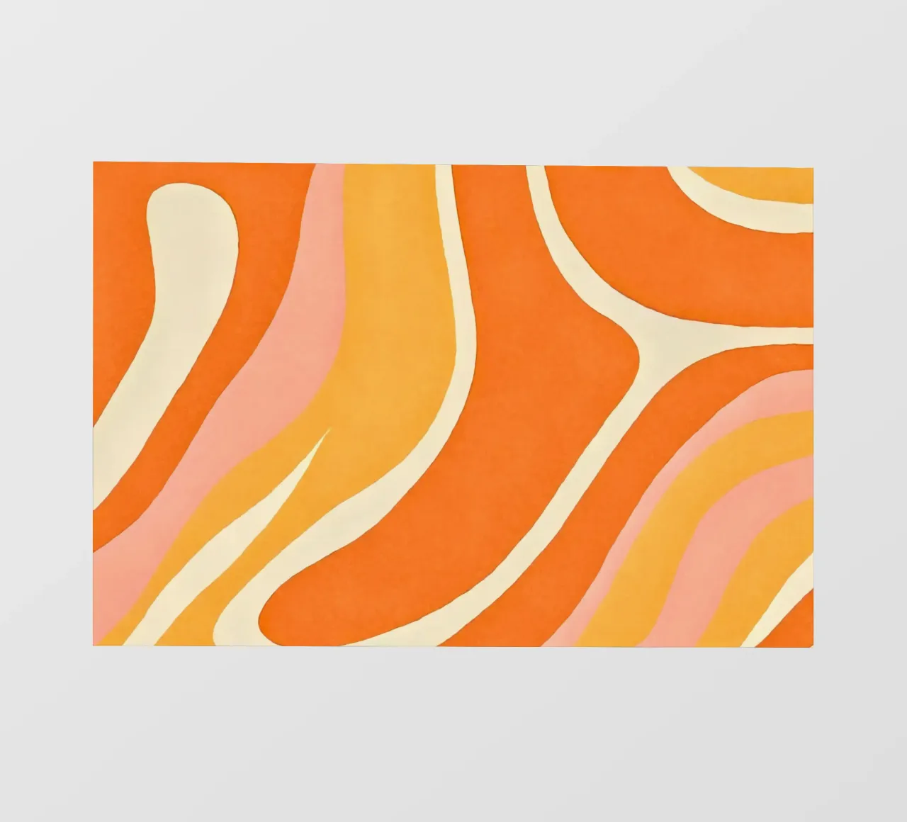 Forme e forme a blocchi di colore retrò Boho Arancione Mandarino pellicola backlit da Andrea Haase Modern Home