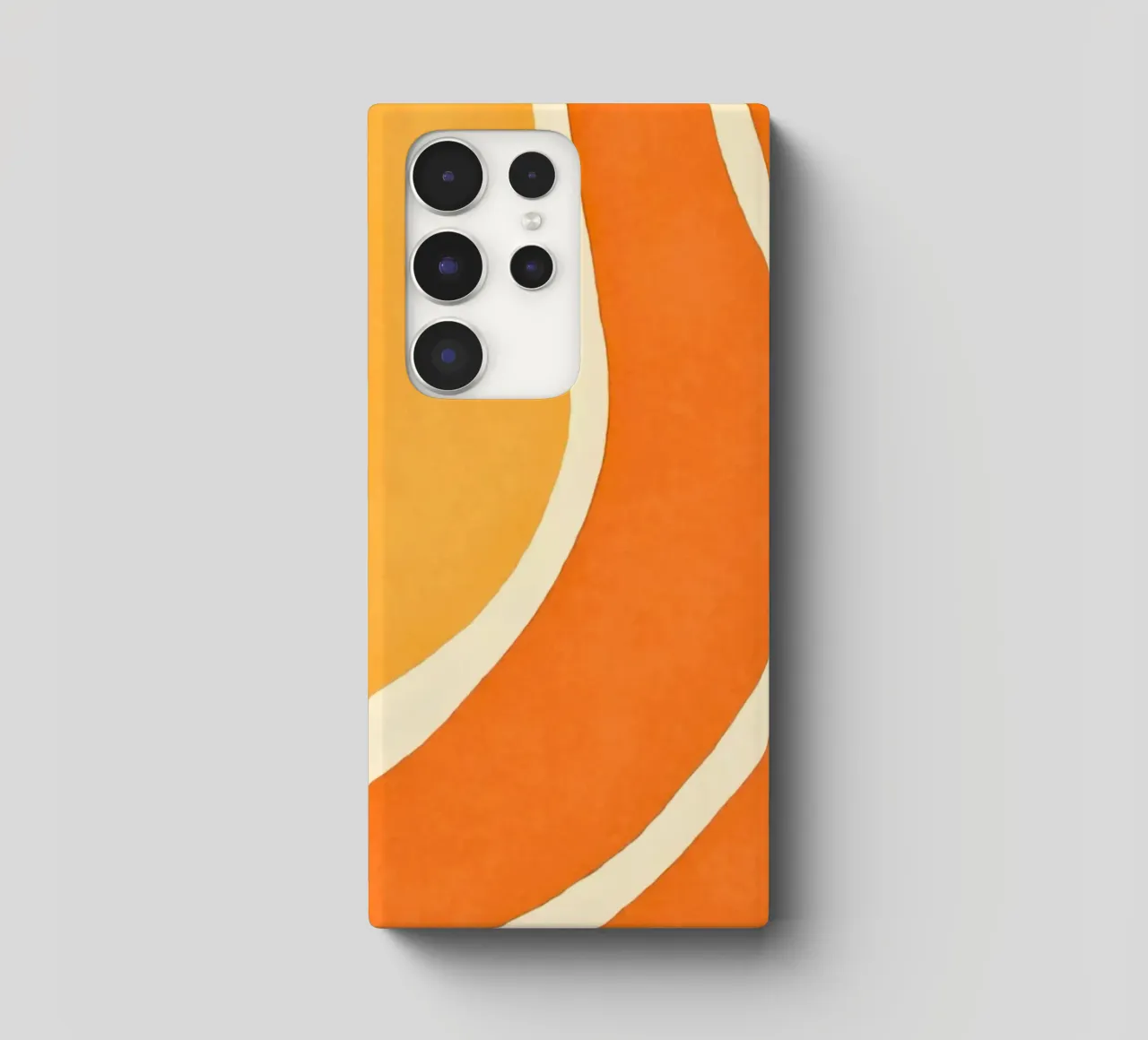 Retro Boho Color Block Shapes And Forms Orange Tangerine coque samsung de Andrea Haase Modern Home