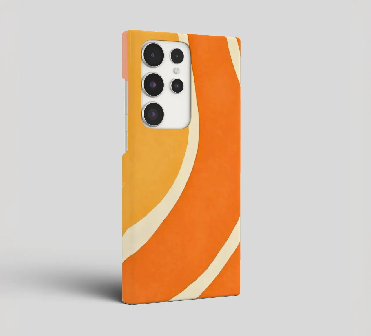 Retro Boho Color Block Shapes And Forms Orange Tangerine coque samsung de Andrea Haase Modern Home