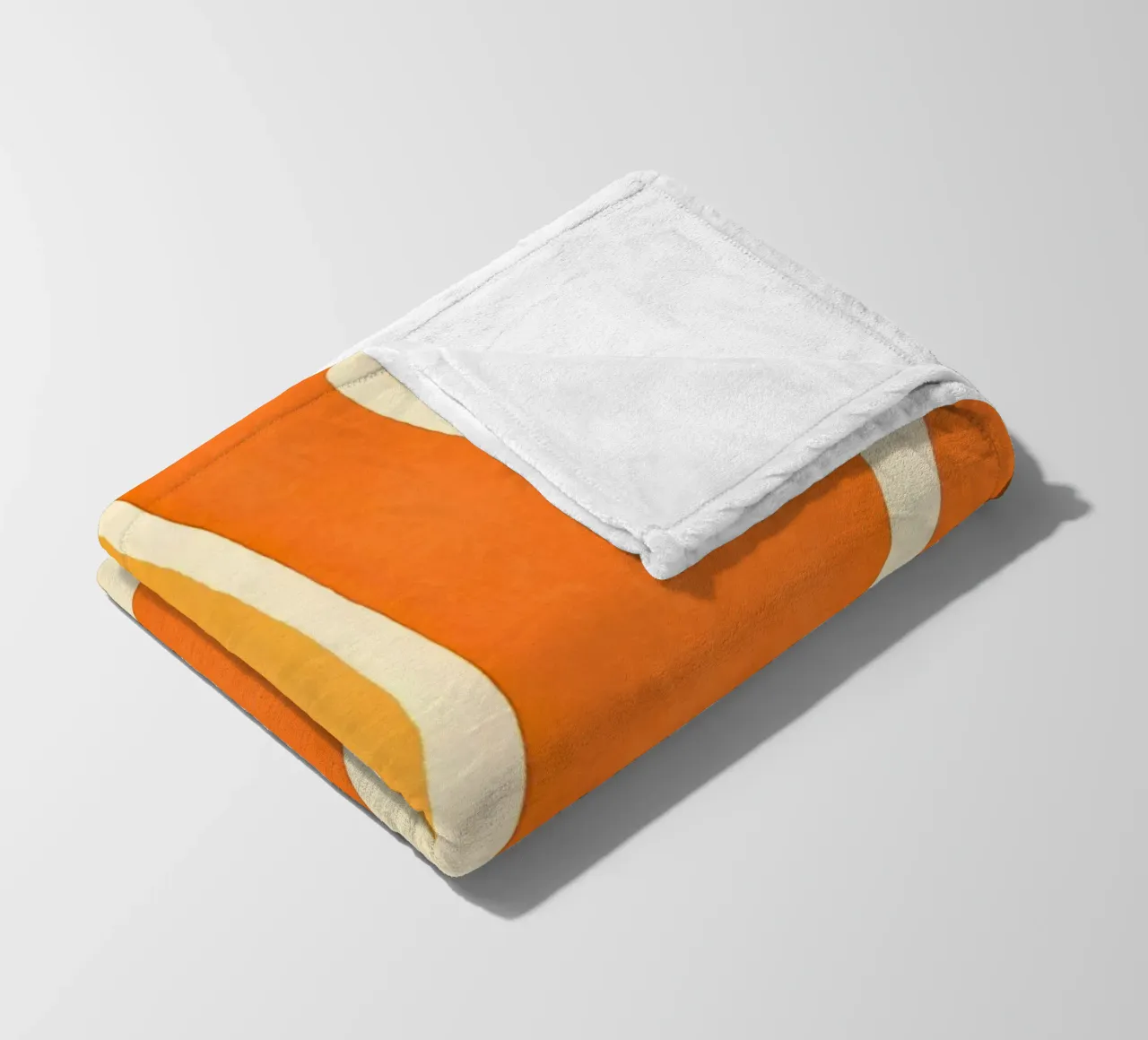 Forme e forme a blocchi di colore retrò Boho Arancione Mandarino coperta in pile da Andrea Haase Modern Home