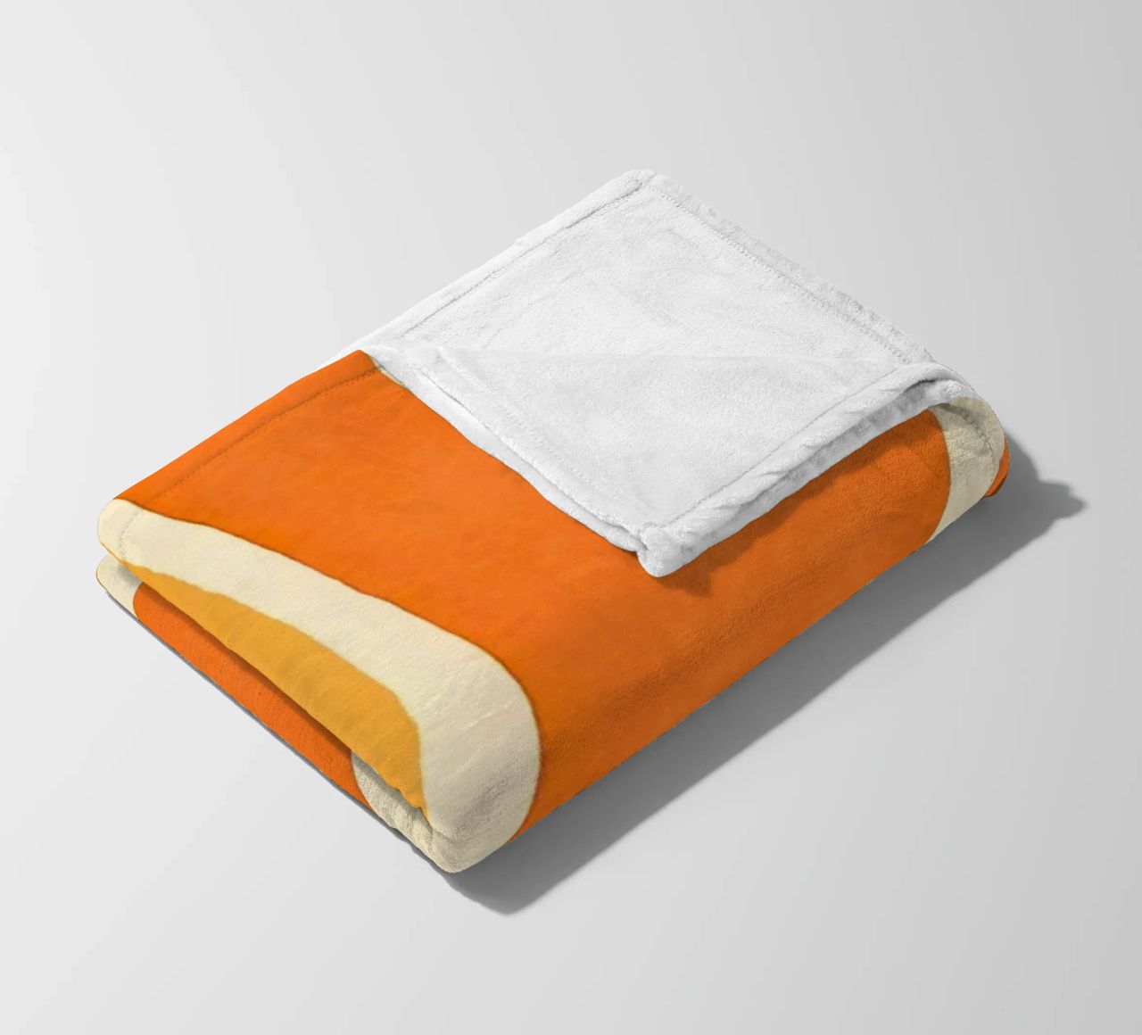Retro Boho Color Block Shapes And Forms Orange Tangerine fleece blanket by Andrea Haase Modern Home