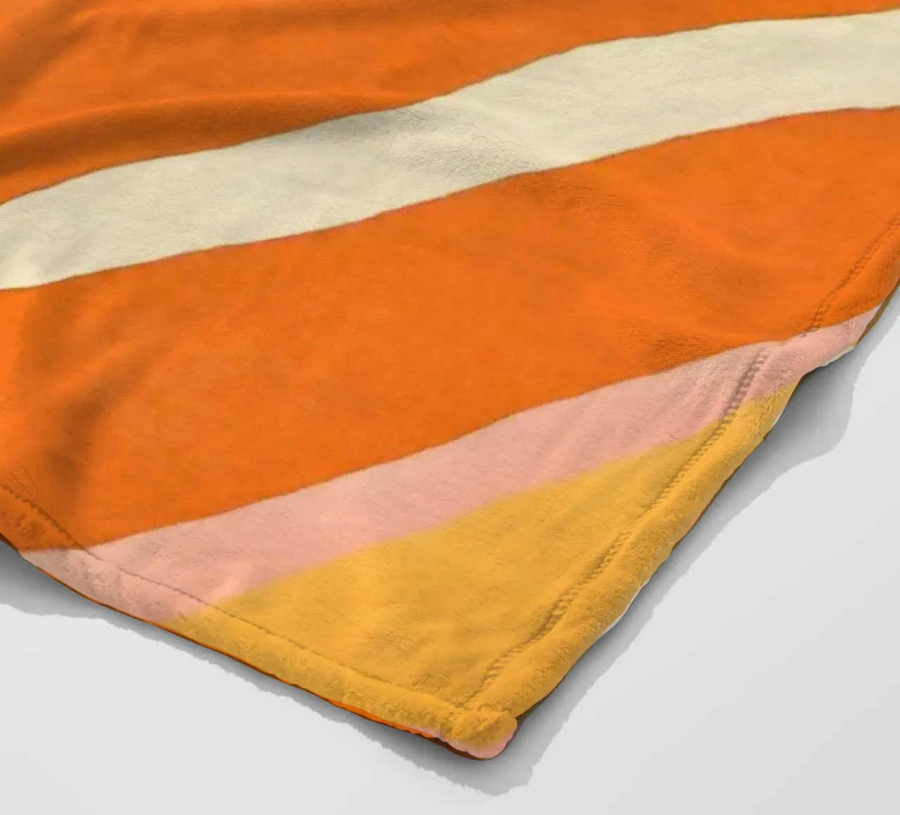 Forme e forme a blocchi di colore retrò Boho Arancione Mandarino coperta in pile da Andrea Haase Modern Home