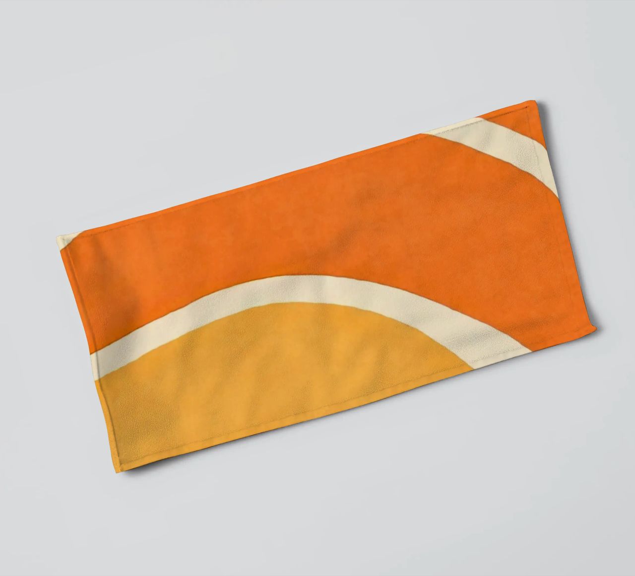 Retro Boho Color Block Shapes And Forms Orange Tangerine towel by Andrea Haase Modern Home