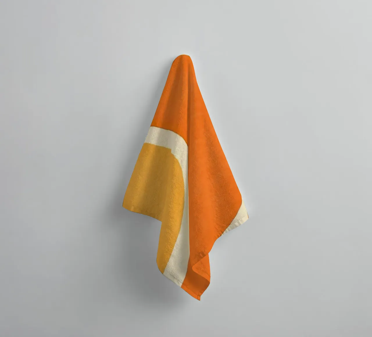 Retro Boho Color Block Shapes And Forms Orange Tangerine serviette de bain de Andrea Haase Modern Home