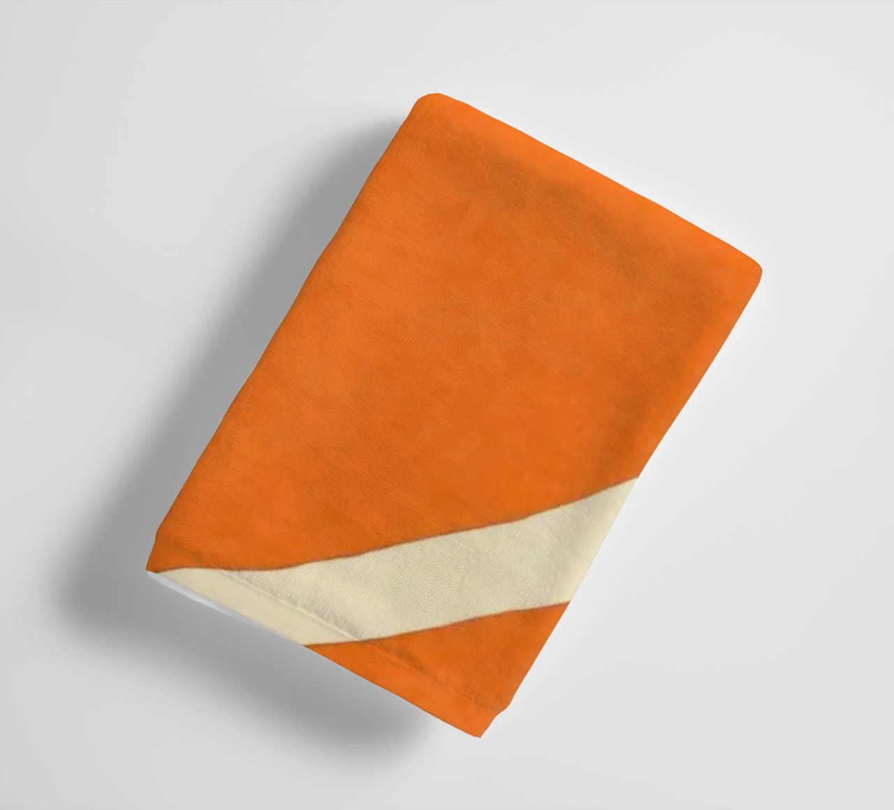 Retro Boho Color Block Shapes And Forms Orange Tangerine towel by Andrea Haase Modern Home