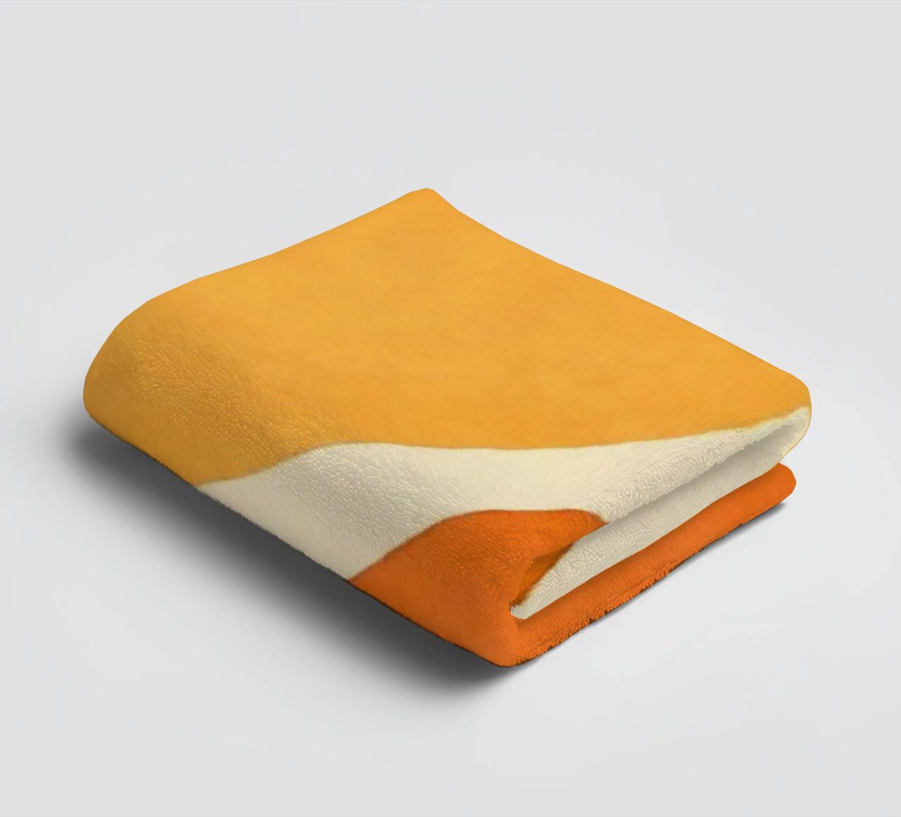 Retro Boho Color Block Shapes And Forms Orange Tangerine towel by Andrea Haase Modern Home