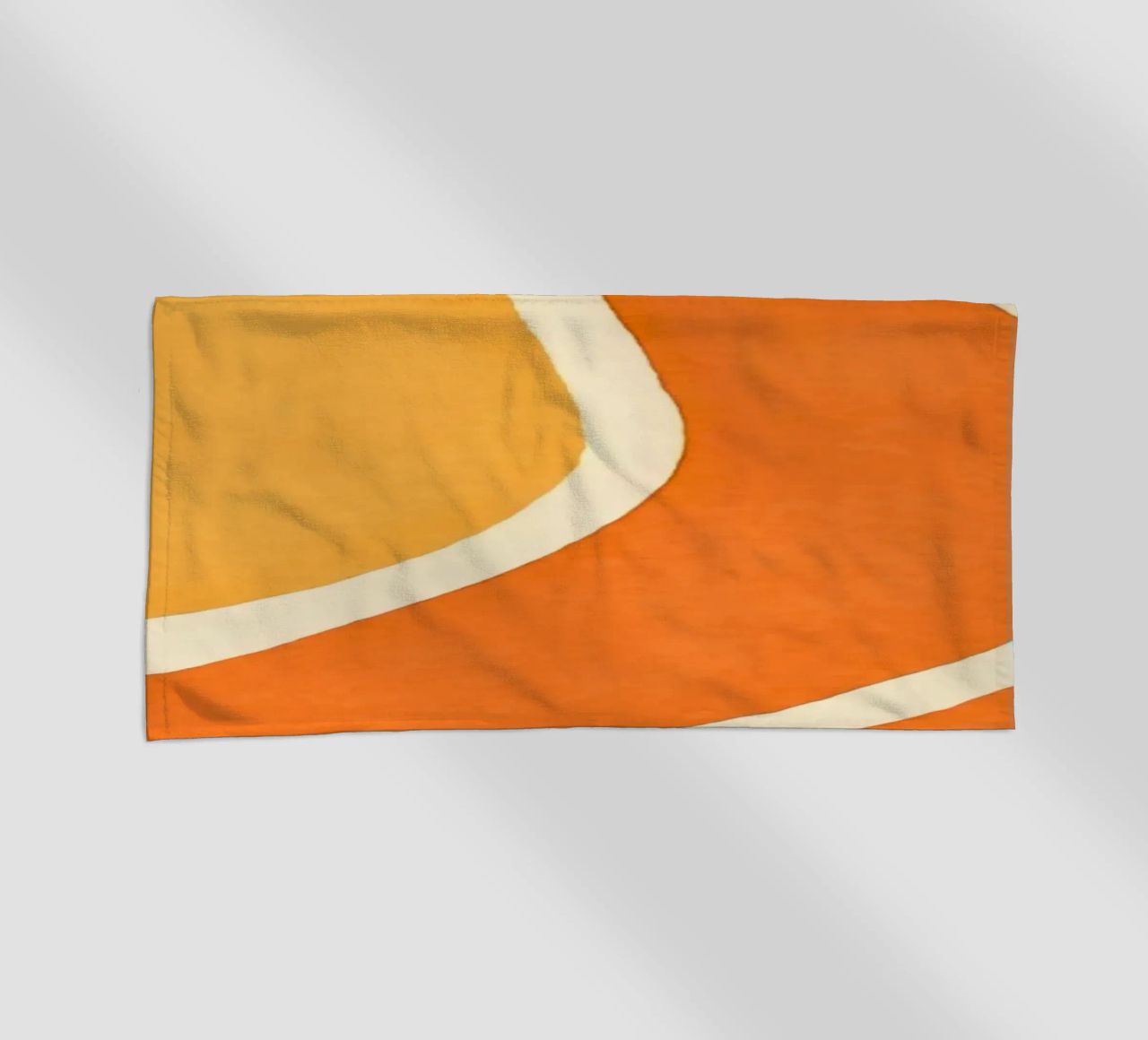 Retro Boho Color Block Shapes And Forms Orange Tangerine beach towel by Andrea Haase Modern Home