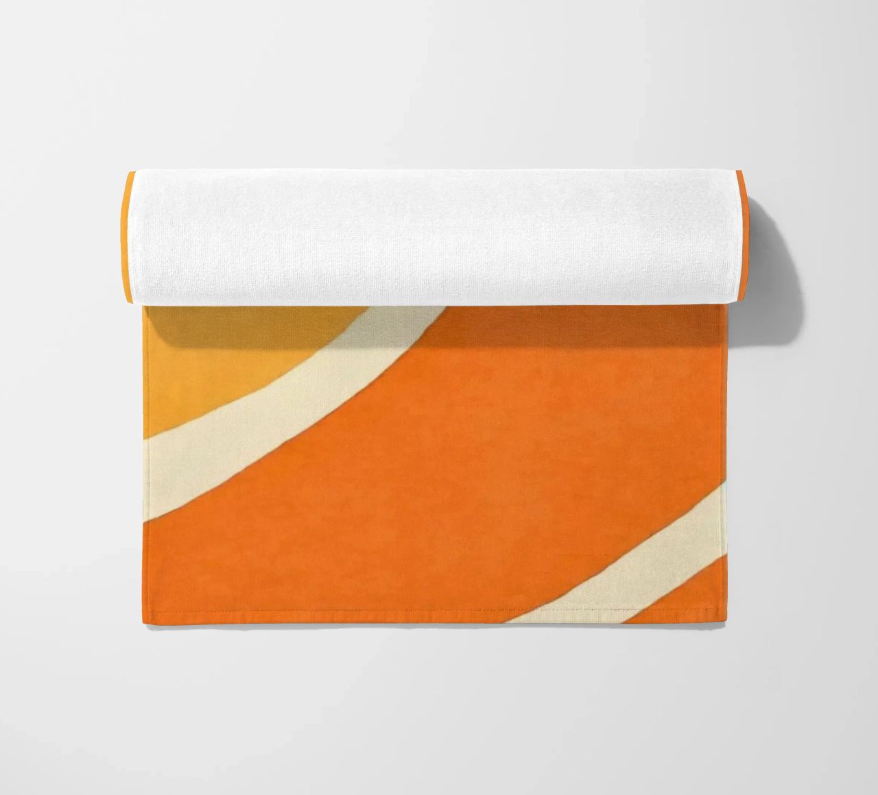 Retro Boho Color Block Shapes And Forms Orange Tangerine beach towel by Andrea Haase Modern Home