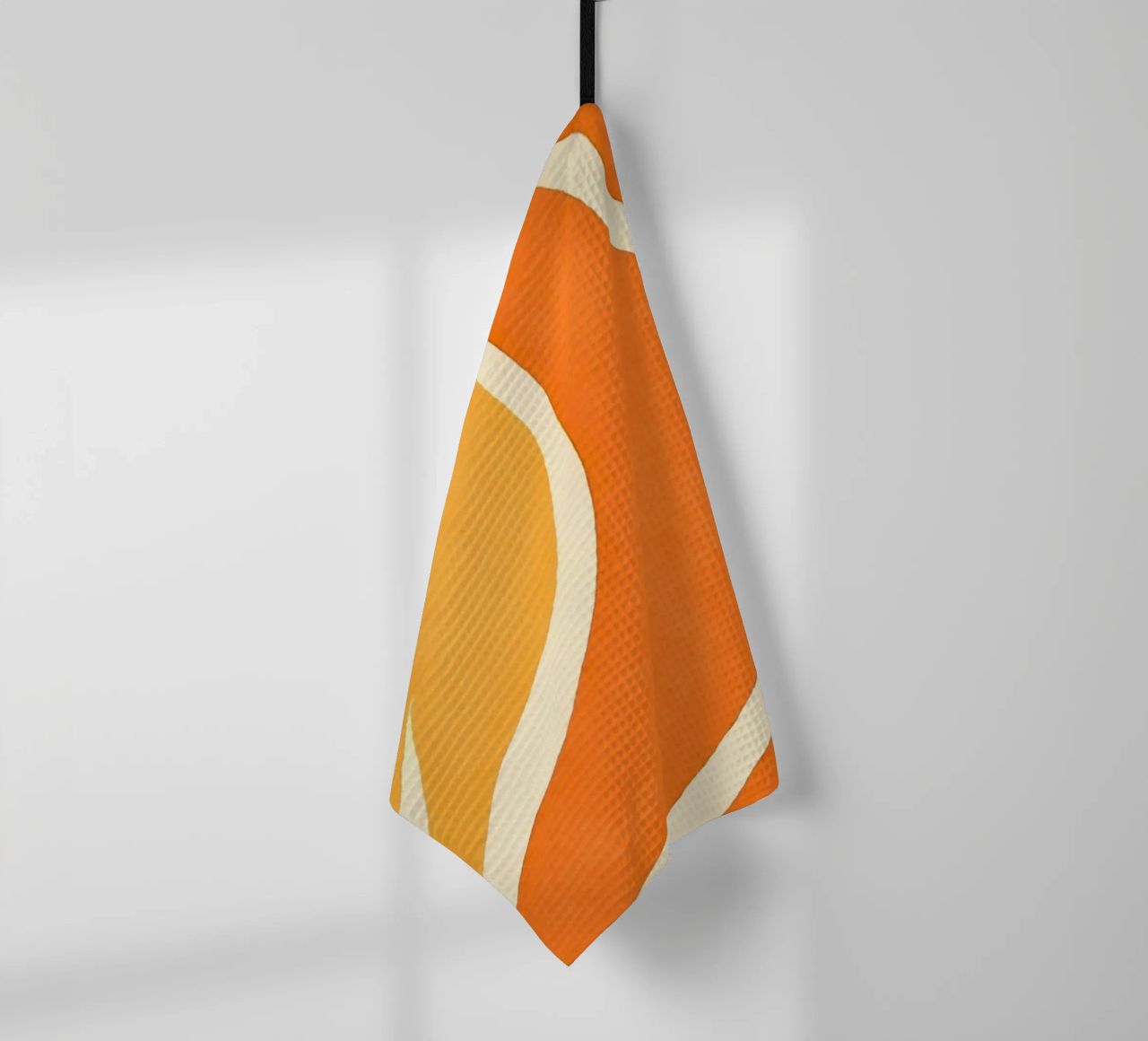 Retro Boho Color Block Shapes And Forms Orange Tangerine torchon de Andrea Haase Modern Home