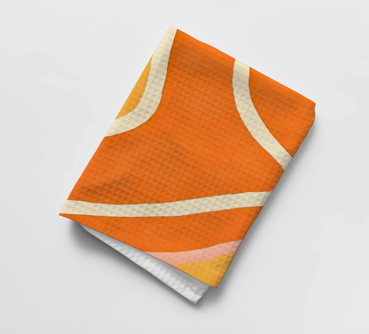 Retro Boho Color Block Shapes And Forms Orange Tangerine torchon de Andrea Haase Modern Home