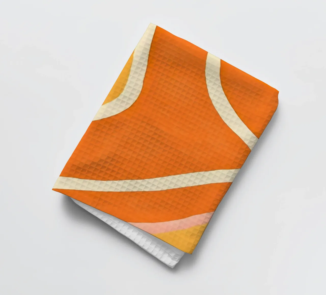 Retro Boho Color Block Shapes And Forms Orange Tangerine torchon de Andrea Haase Modern Home