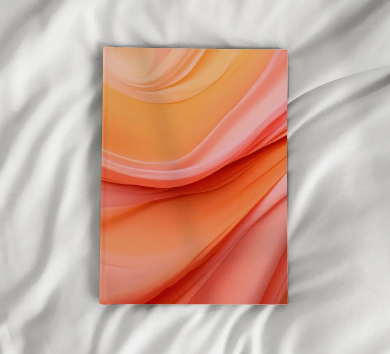 Warm Wave Abstract Tangerine Orange Art notebook by Andrea Haase Modern Home