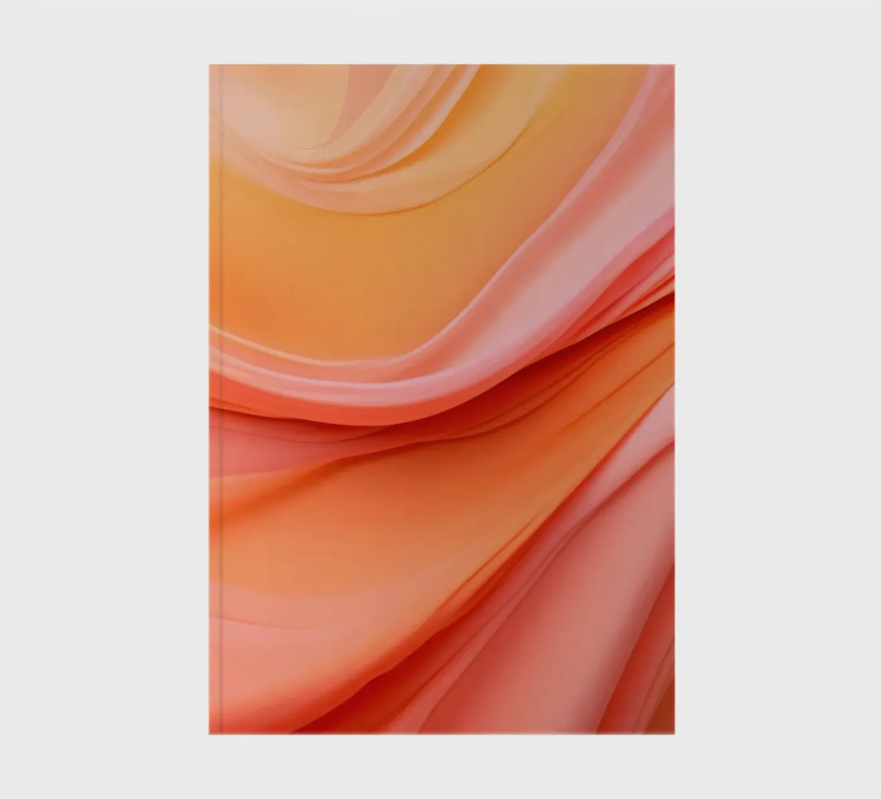 Warm Wave Abstract Tangerine Orange Art notebook by Andrea Haase Modern Home