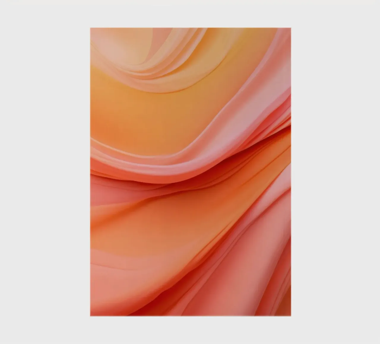 Warm Wave Abstract Tangerine Orange Art notebook by Andrea Haase Modern Home